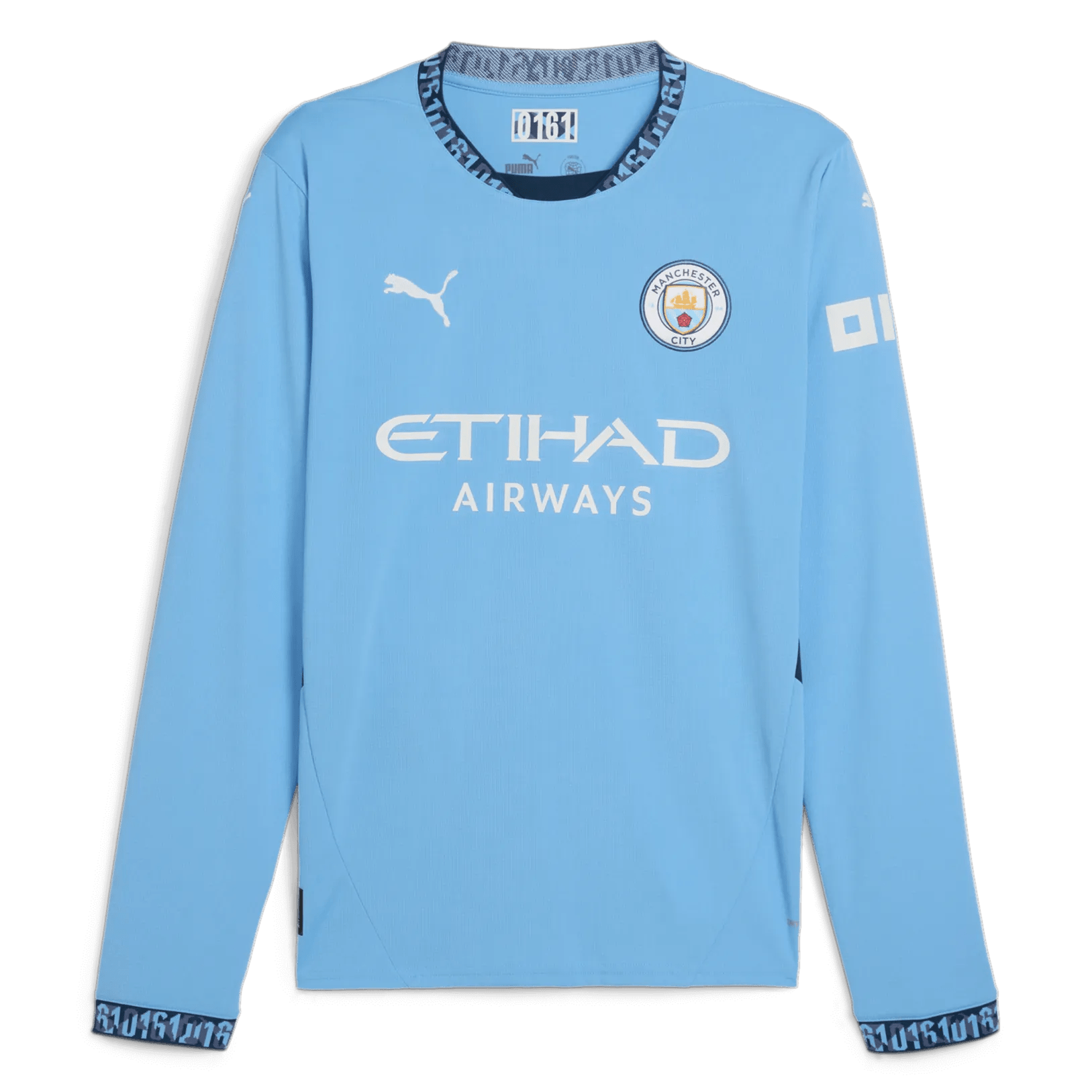 Puma 2024-25 Manchester City Men's Stadium Home Long-Sleeve Jersey