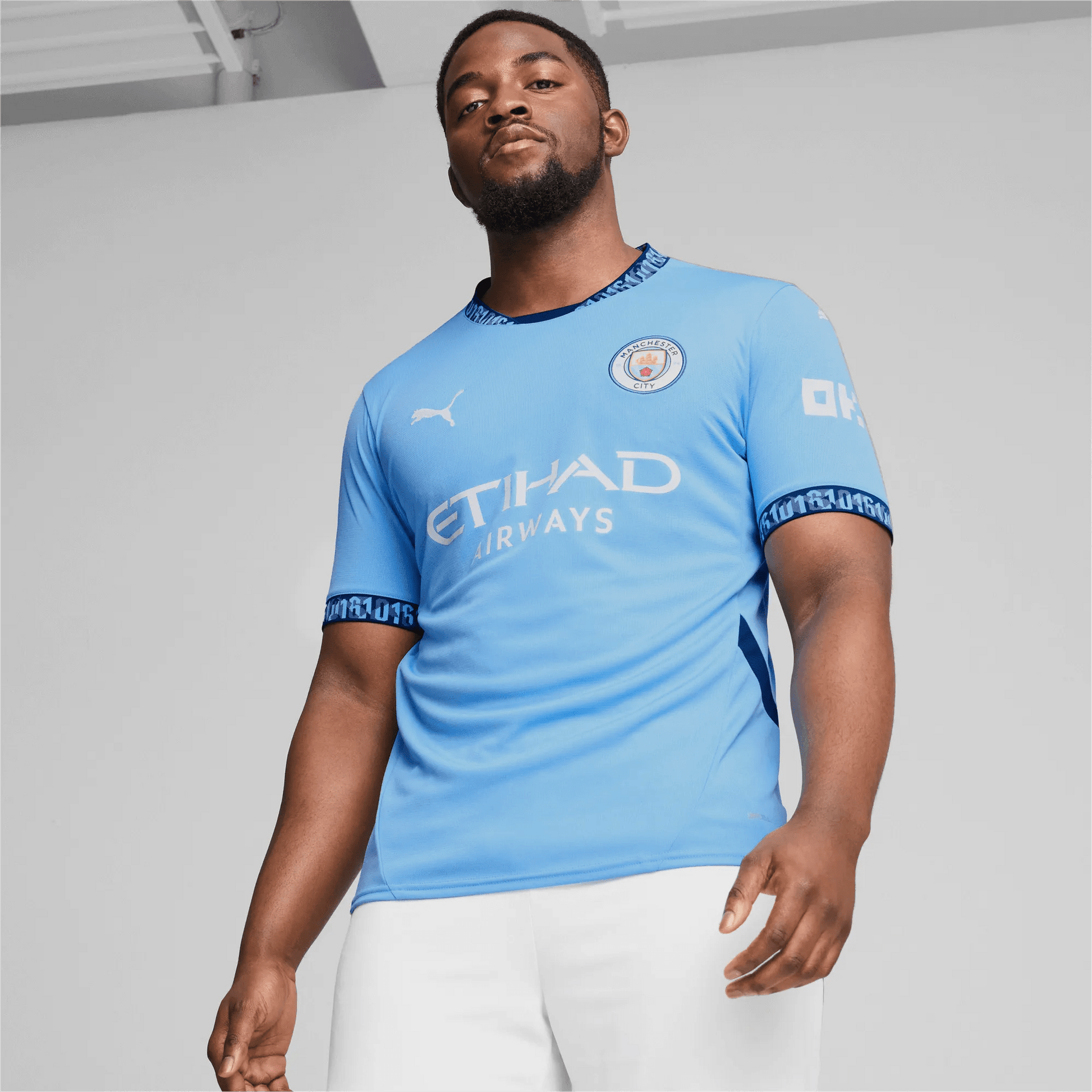 Puma 2024-25 Manchester City Men's Stadium Jersey (Model - Front)