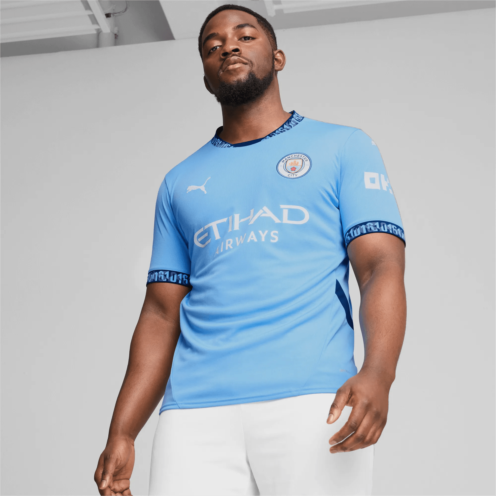 Puma 2024-25 Manchester City Men's Stadium Jersey (Model - Front)
