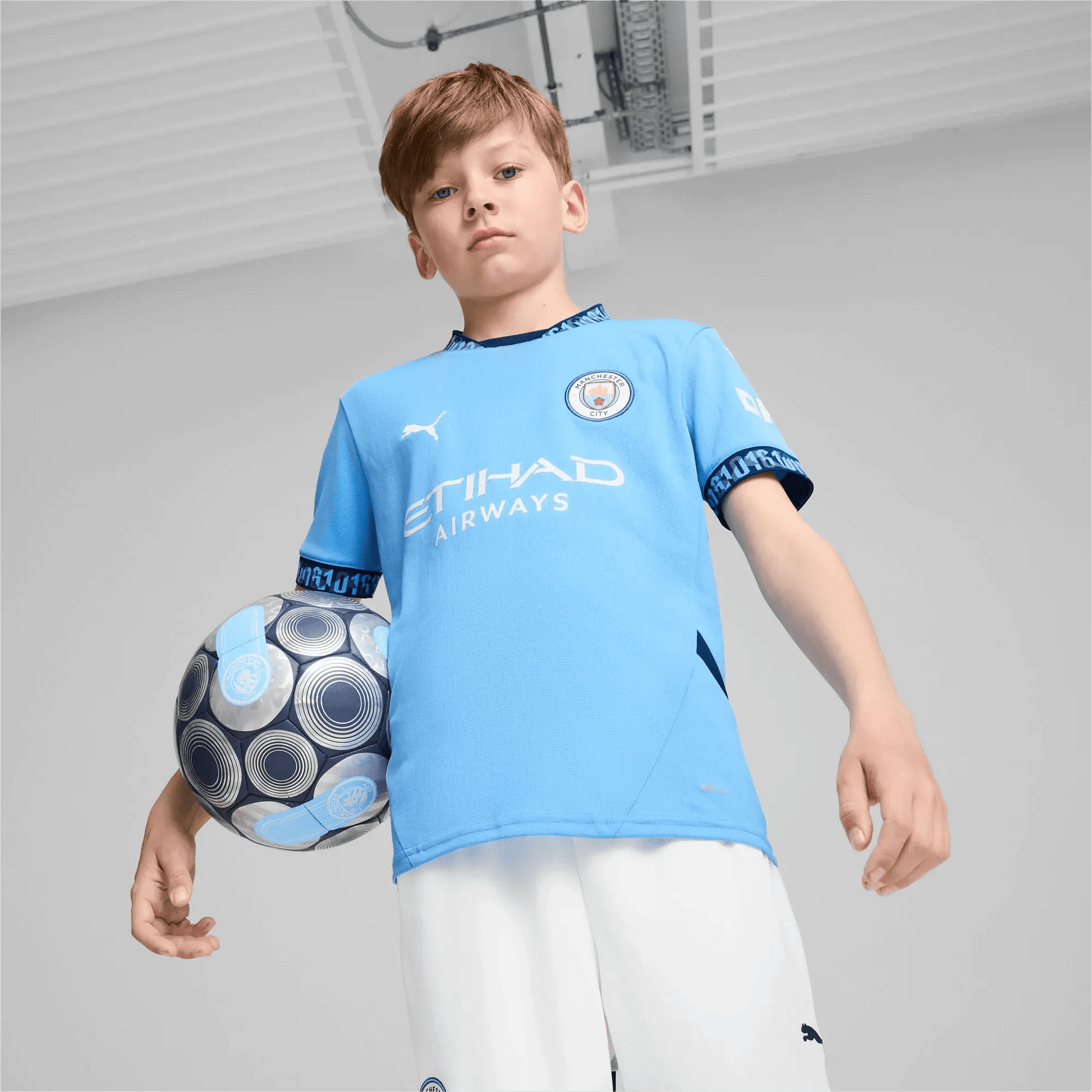 Puma 2024-25 Manchester City Youth Stadium Home Jersey