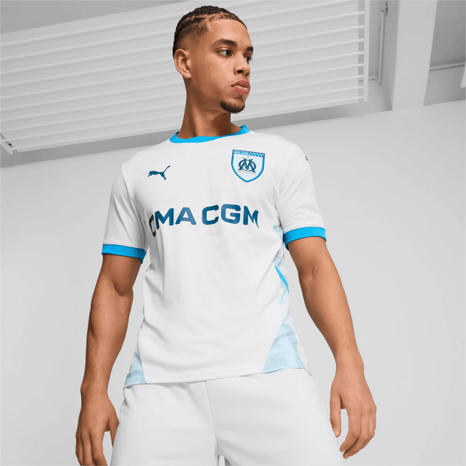Puma 2024-25 Olympique de Marseille Men's Stadium Home Jersey