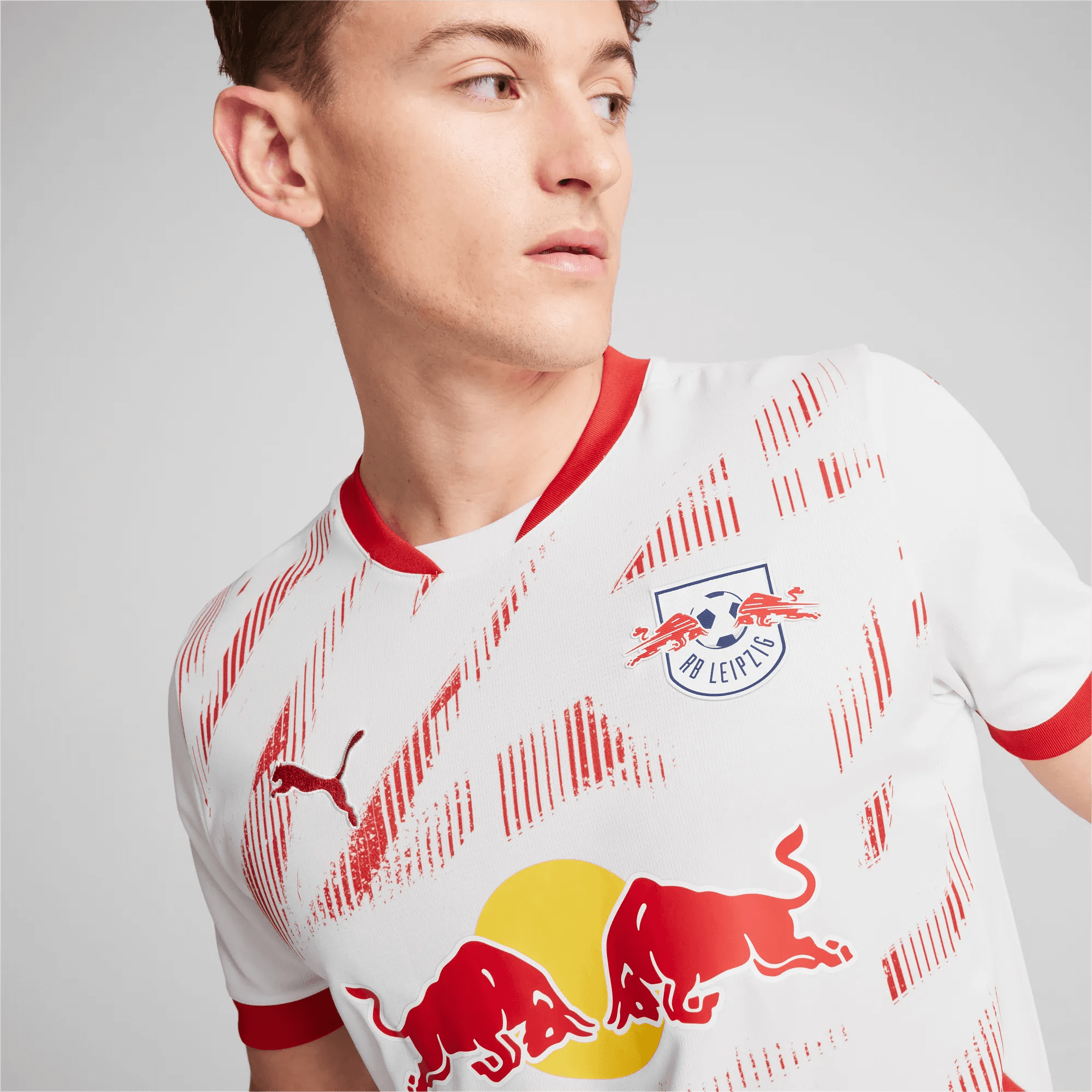 Puma 2024-25 Red Bulls Leipzig Men's Stadium Home Jersey (Detail 1)