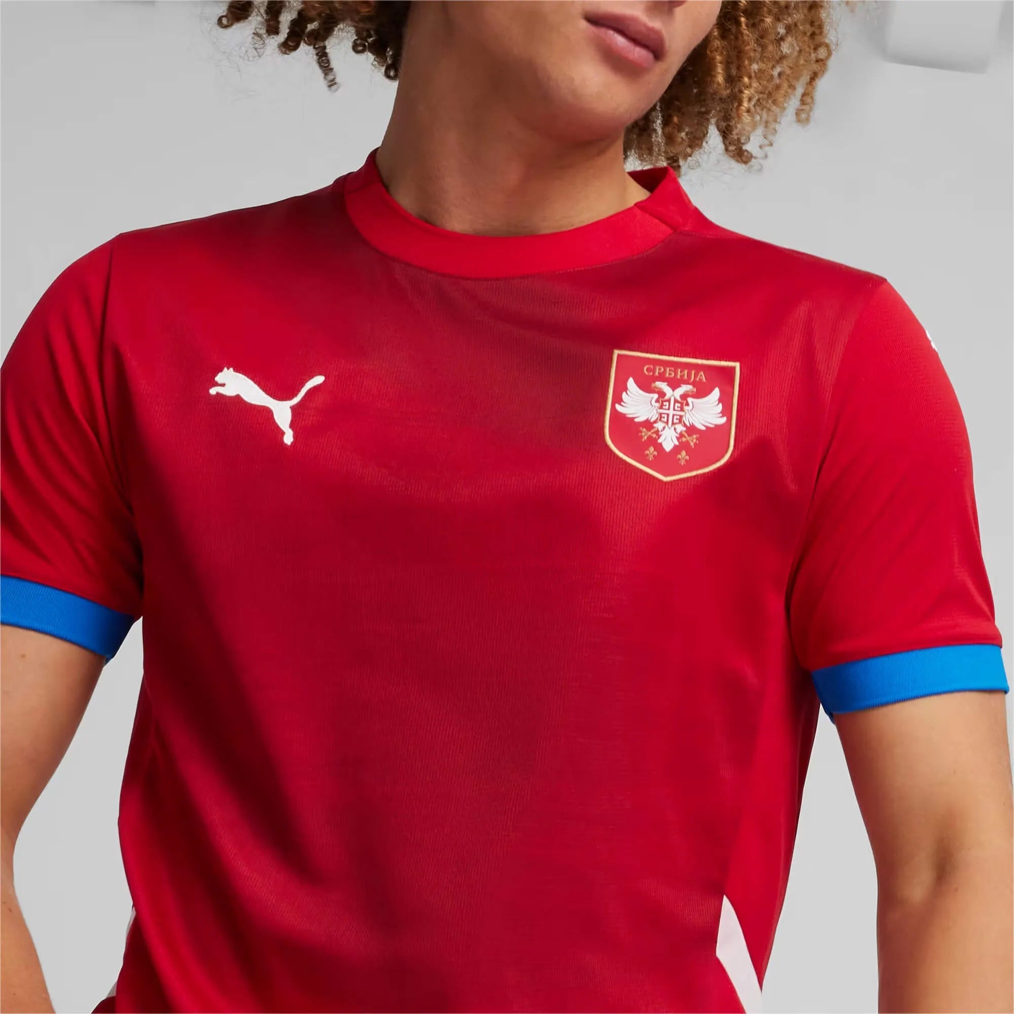 Puma 2024-25 Serbia Stadium Home Jersey (Detail 1)