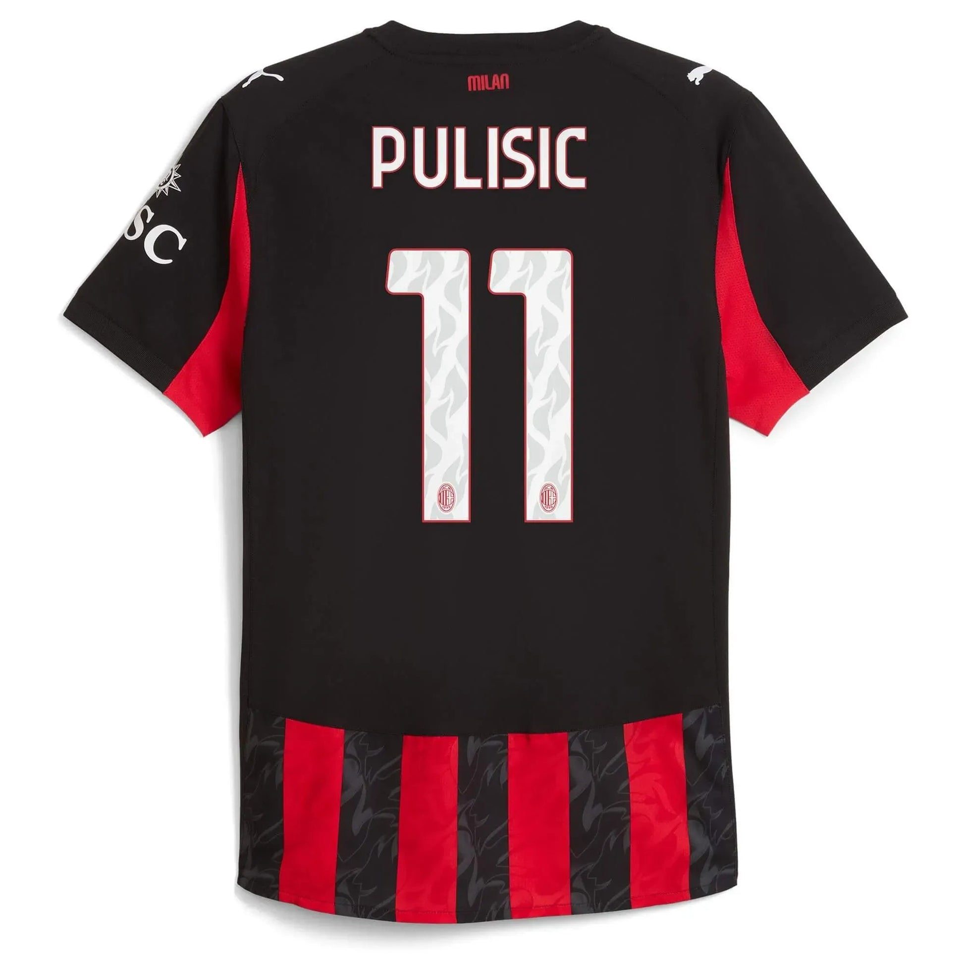 Puma 2025-26 AC Milan Men's Authentic Home Soccer Jersey (Pulisic)