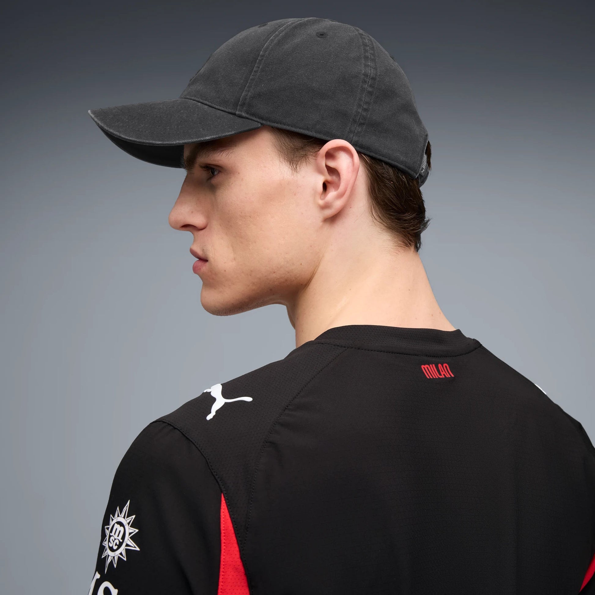 Puma 2025-26 AC Milan Men's Authentic Home Soccer Jersey (Detail 2)