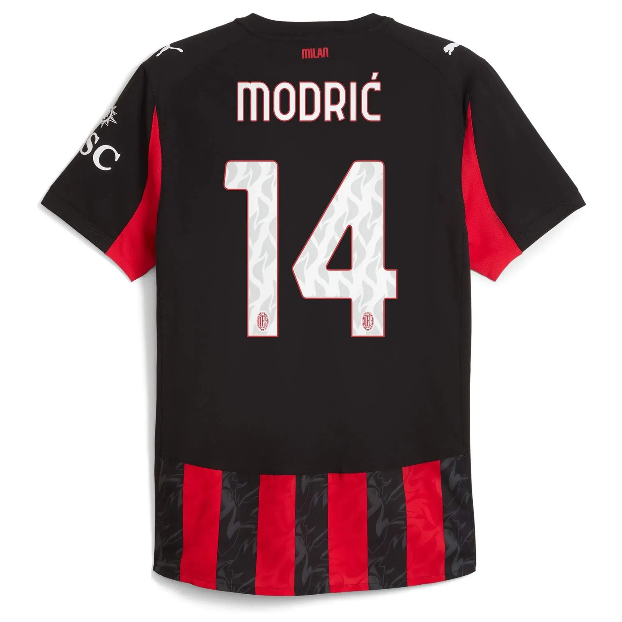 Puma 2025-26 AC Milan Men's Authentic Home Soccer Jersey (Modric)