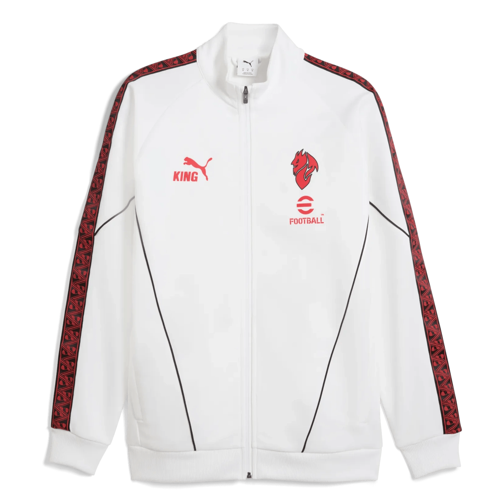 Puma 2025-26 AC Milan Men's KING Anthem Jacket Puma White-Red (Front)