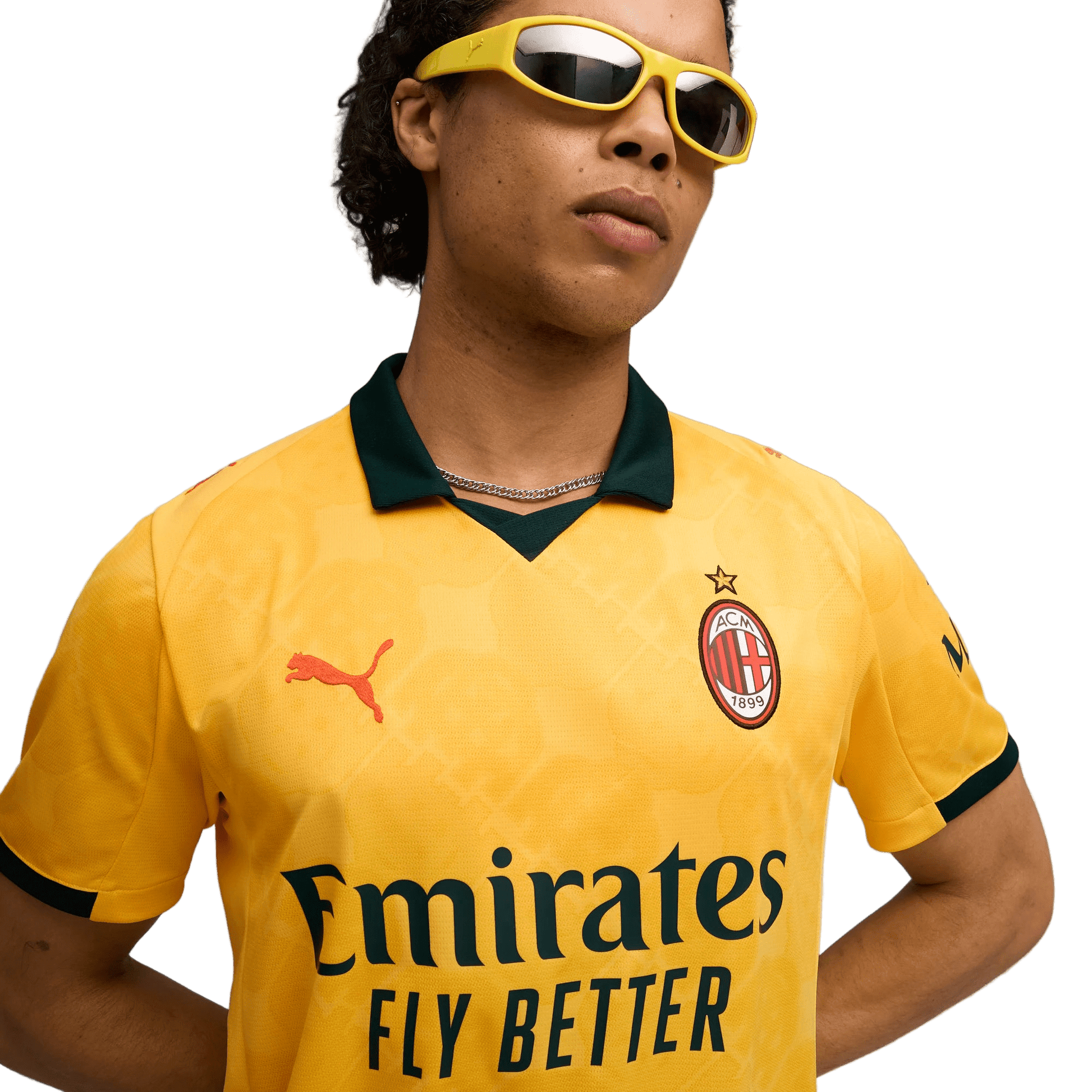 Puma 2025-26 AC Milan Men's Stadium Third Soccer Jersey (Detail 1)