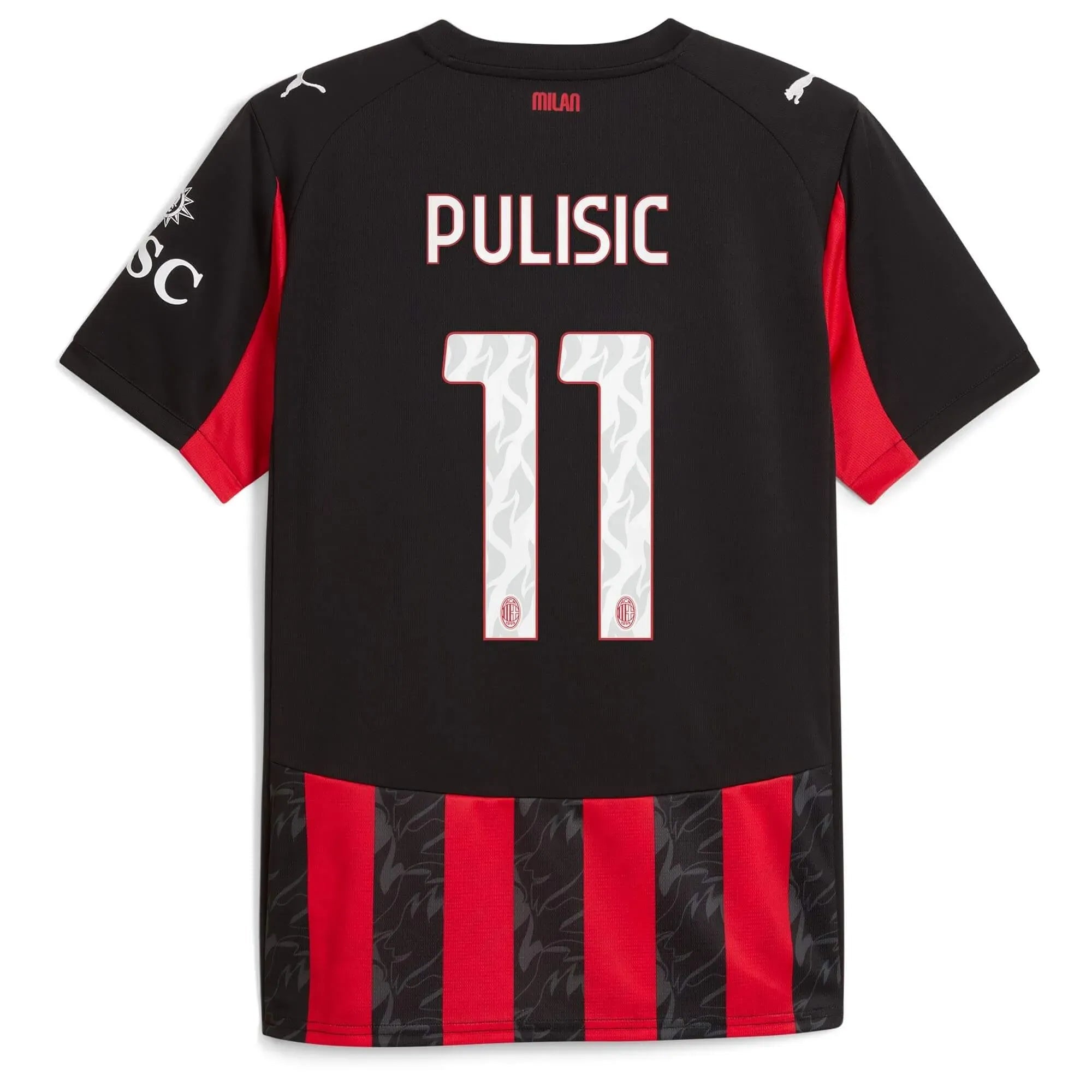 Puma 2025-26 AC Milan Men's Stadium Home Soccer Jersey (Pulisic)