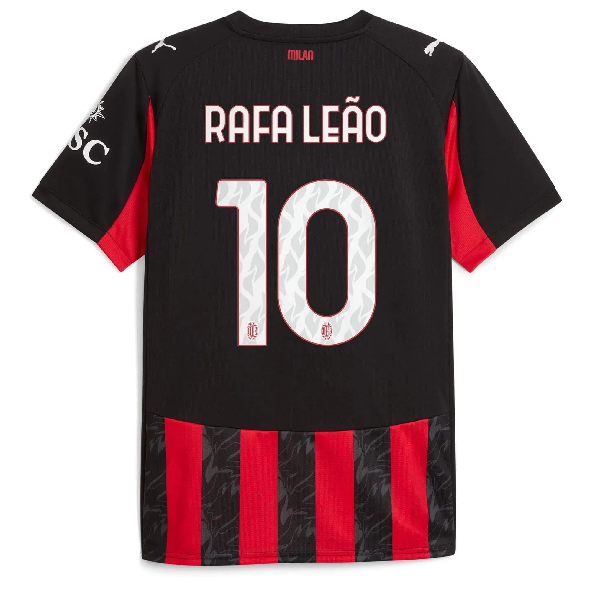 Puma 2025-26 AC Milan Men's Stadium Home Soccer Jersey (Rafa Leao)