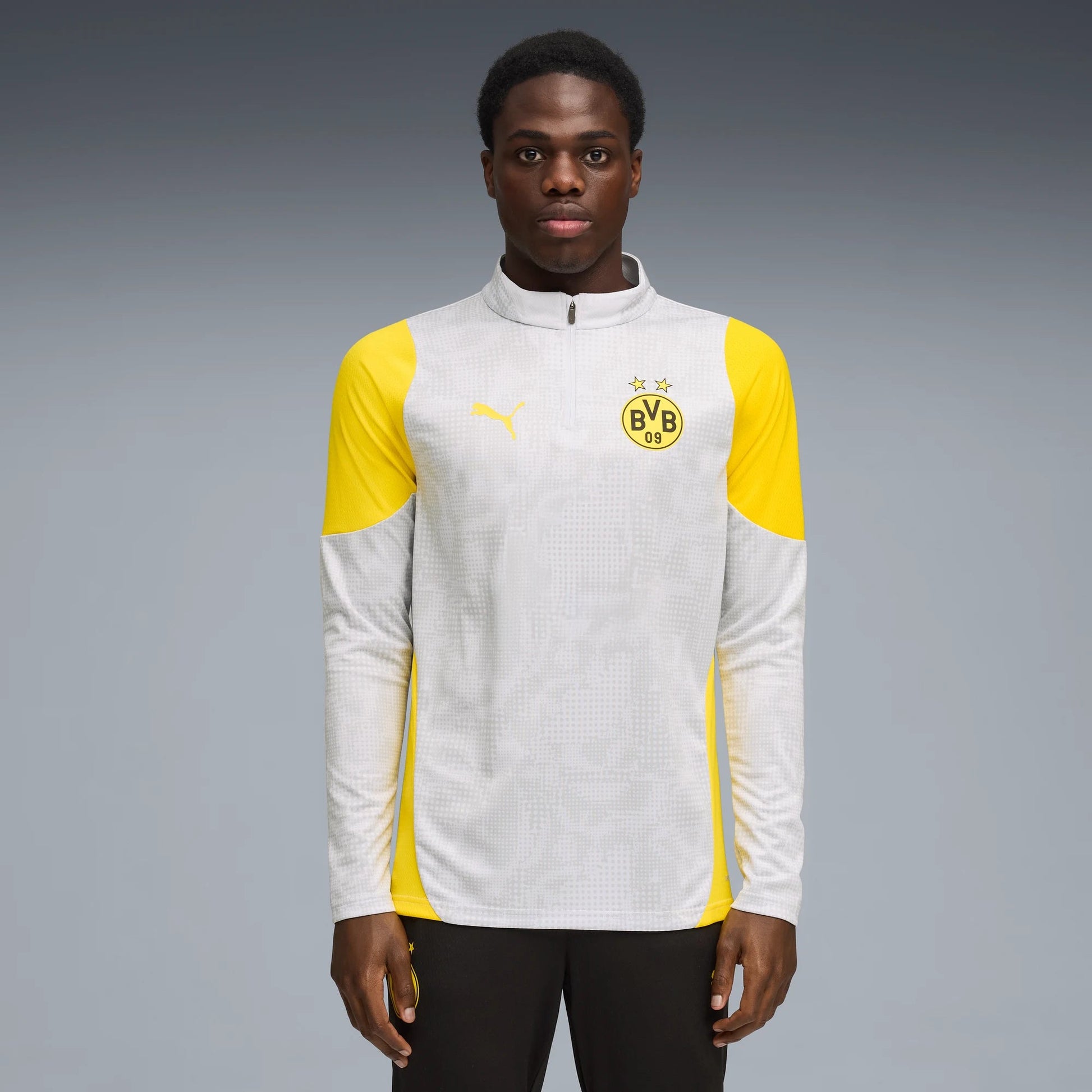 Puma 2025-26 Borussia Dortmund Men's Training 1/4 Zip Top (Model - Front)