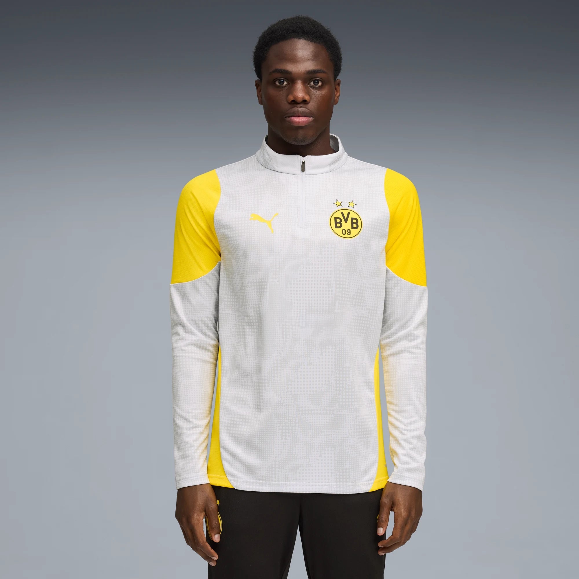 Puma 2025-26 Borussia Dortmund Men's Training 1/4 Zip Top (Model - Front)
