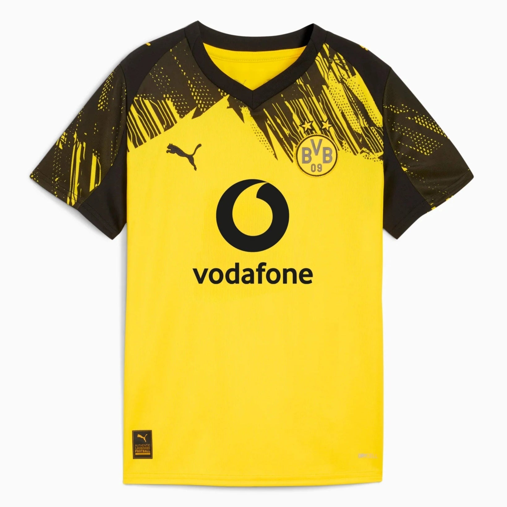 Puma 2025-26 Borussia Dortmund Youth Stadium Home Soccer Jersey (Front)