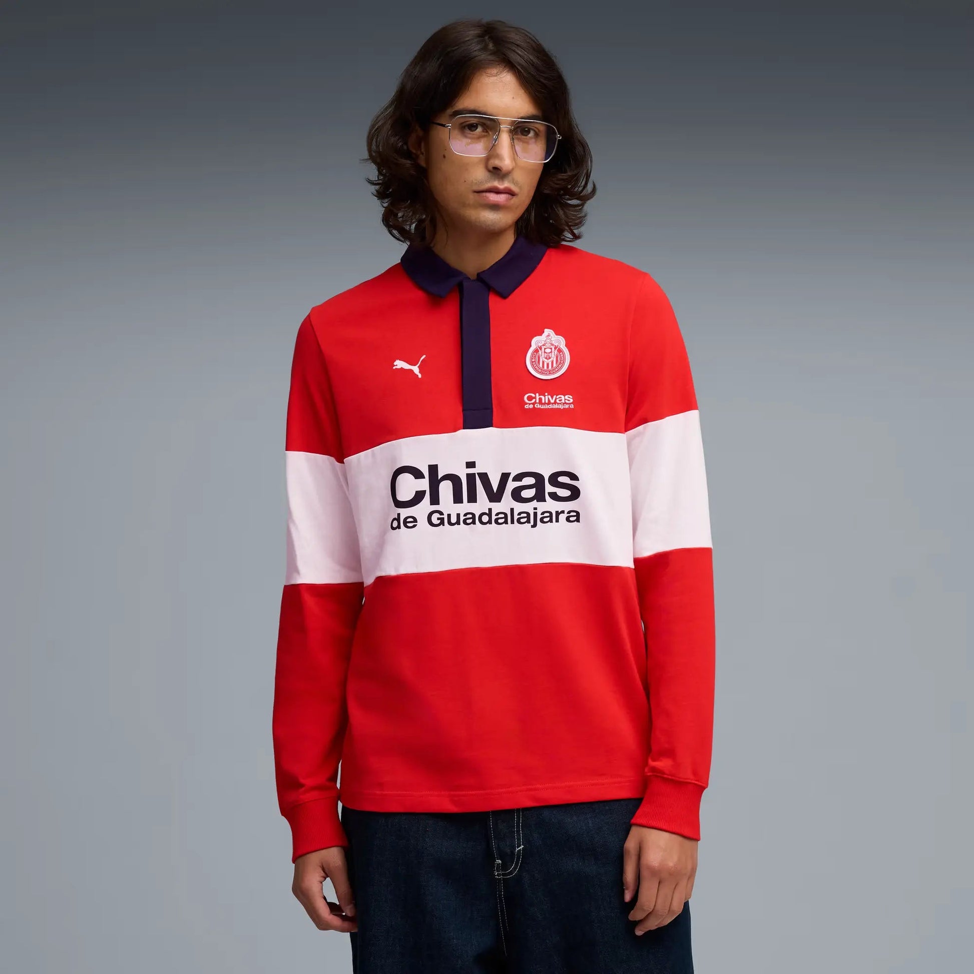 Puma 2025-26 Chivas Men's Rugby Polo (Model - Front)