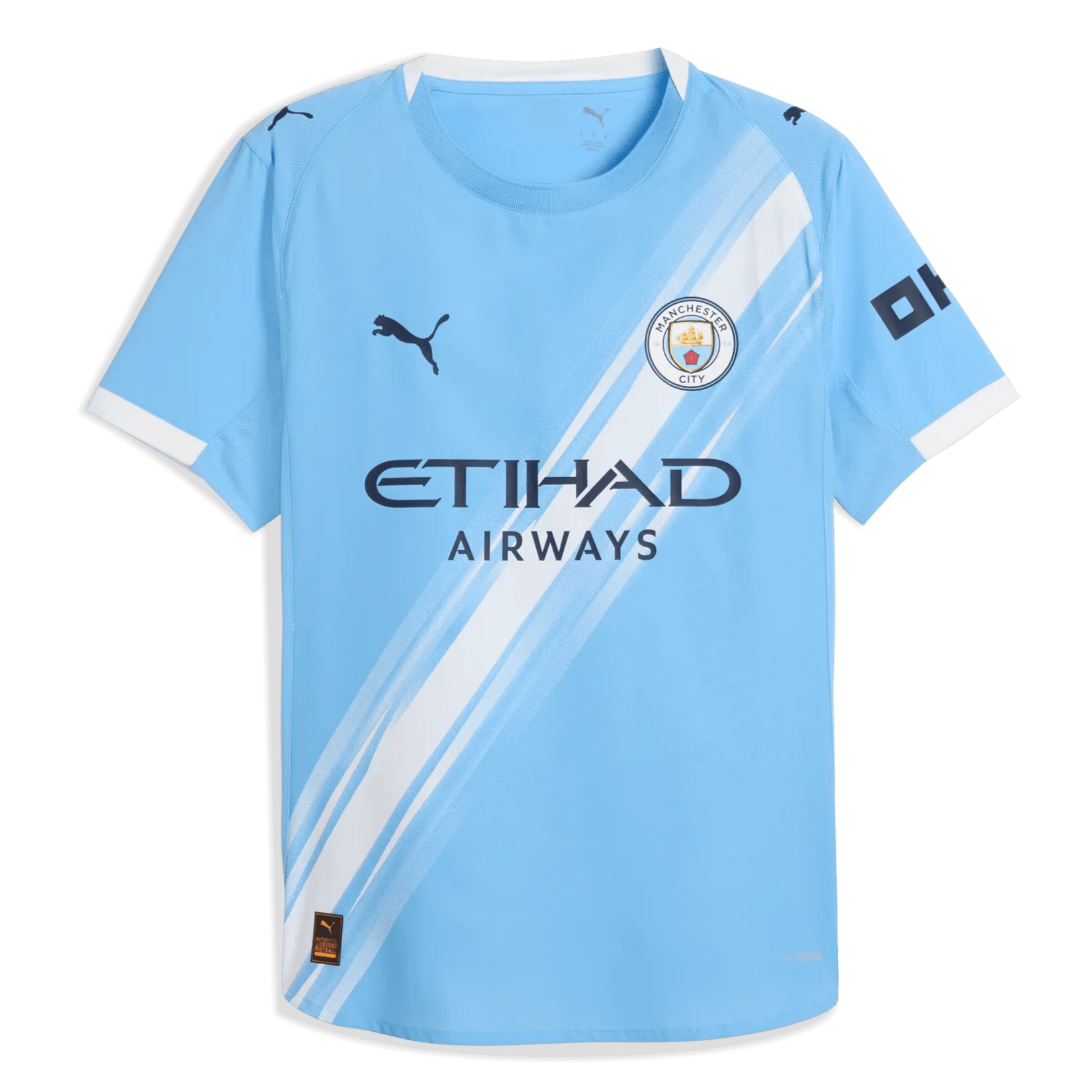 Puma 2025-26 Manchester City Men's Authentic Home Soccer Jersey (Front)