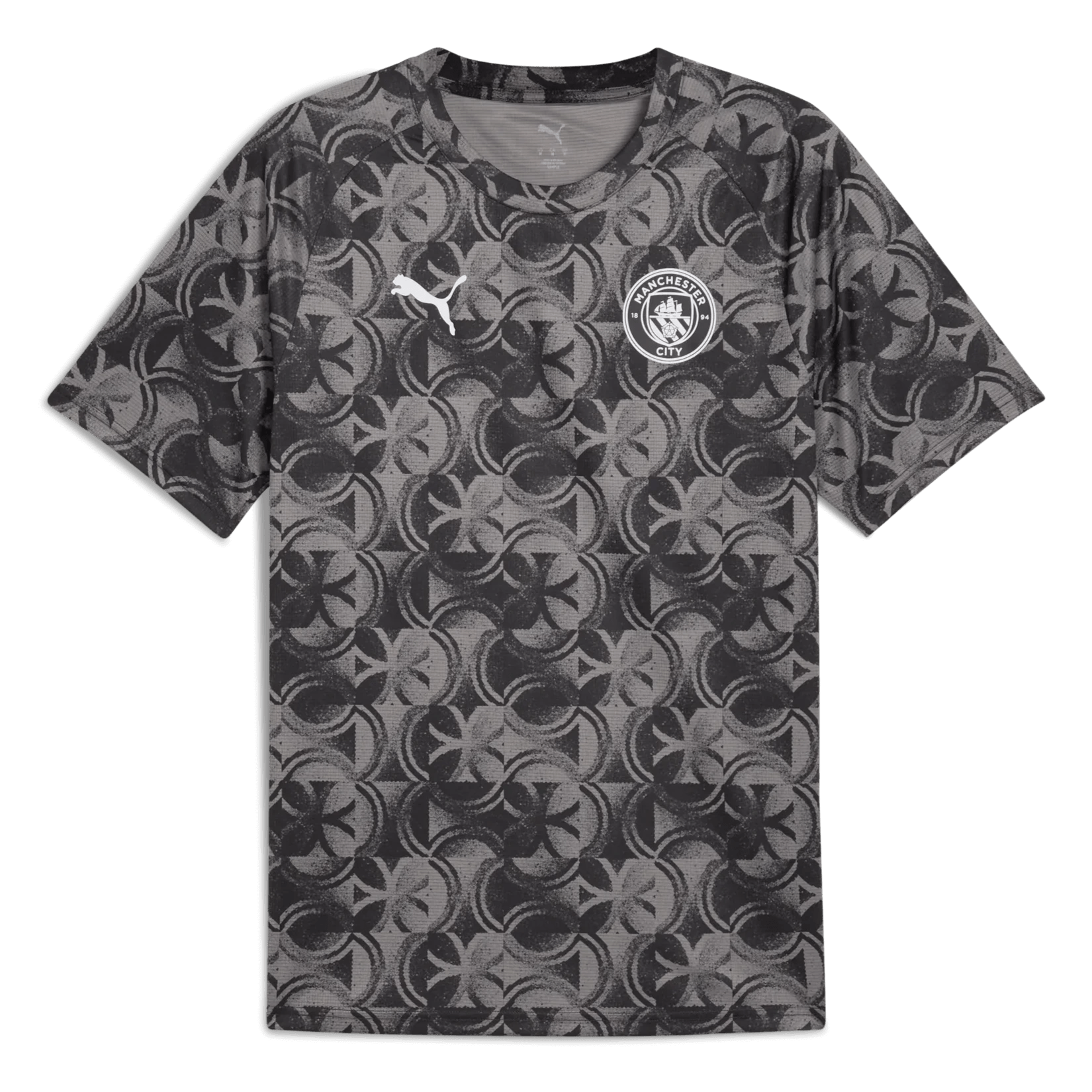 Puma 2025-26 Manchester City Men's Pre-Match Soccer Jersey Puma Black-Flat Dark Gray (Front)