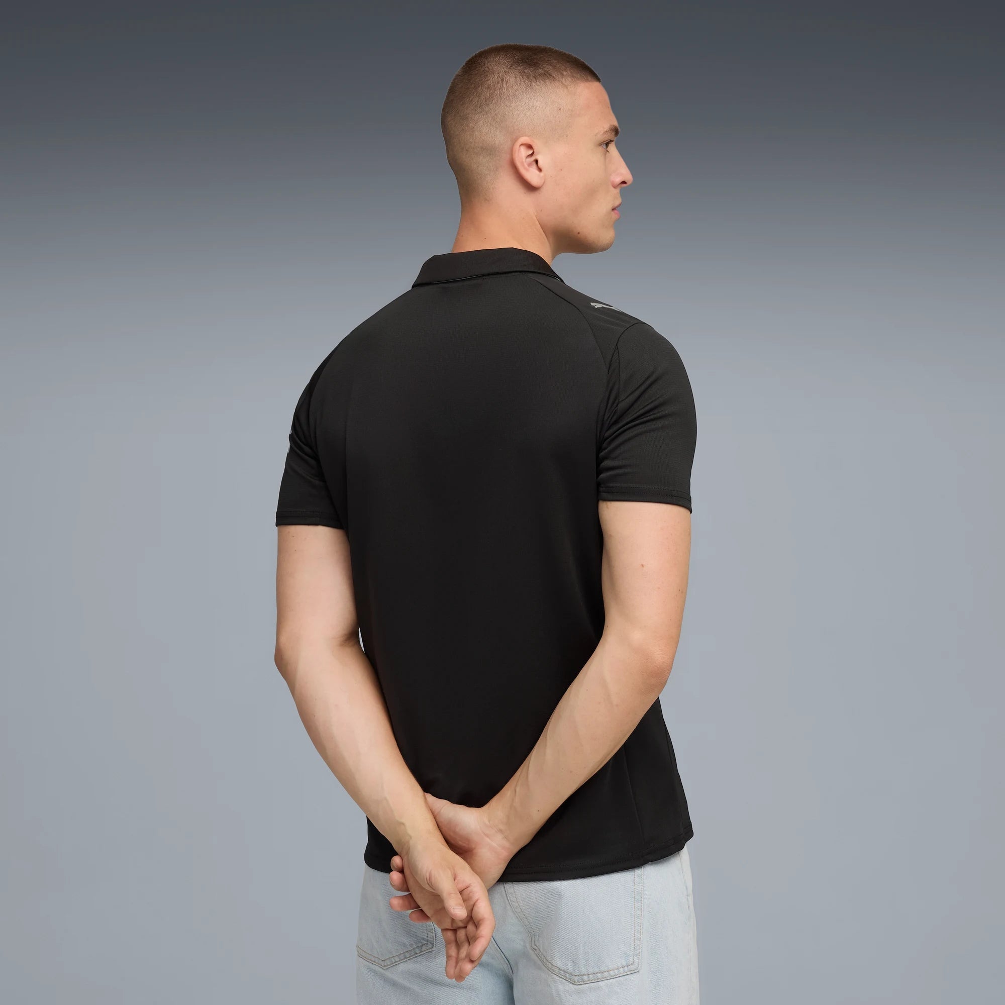 Puma 2025-26 Manchester City Men's Stadium Away Soccer Jersey (Model - Back)