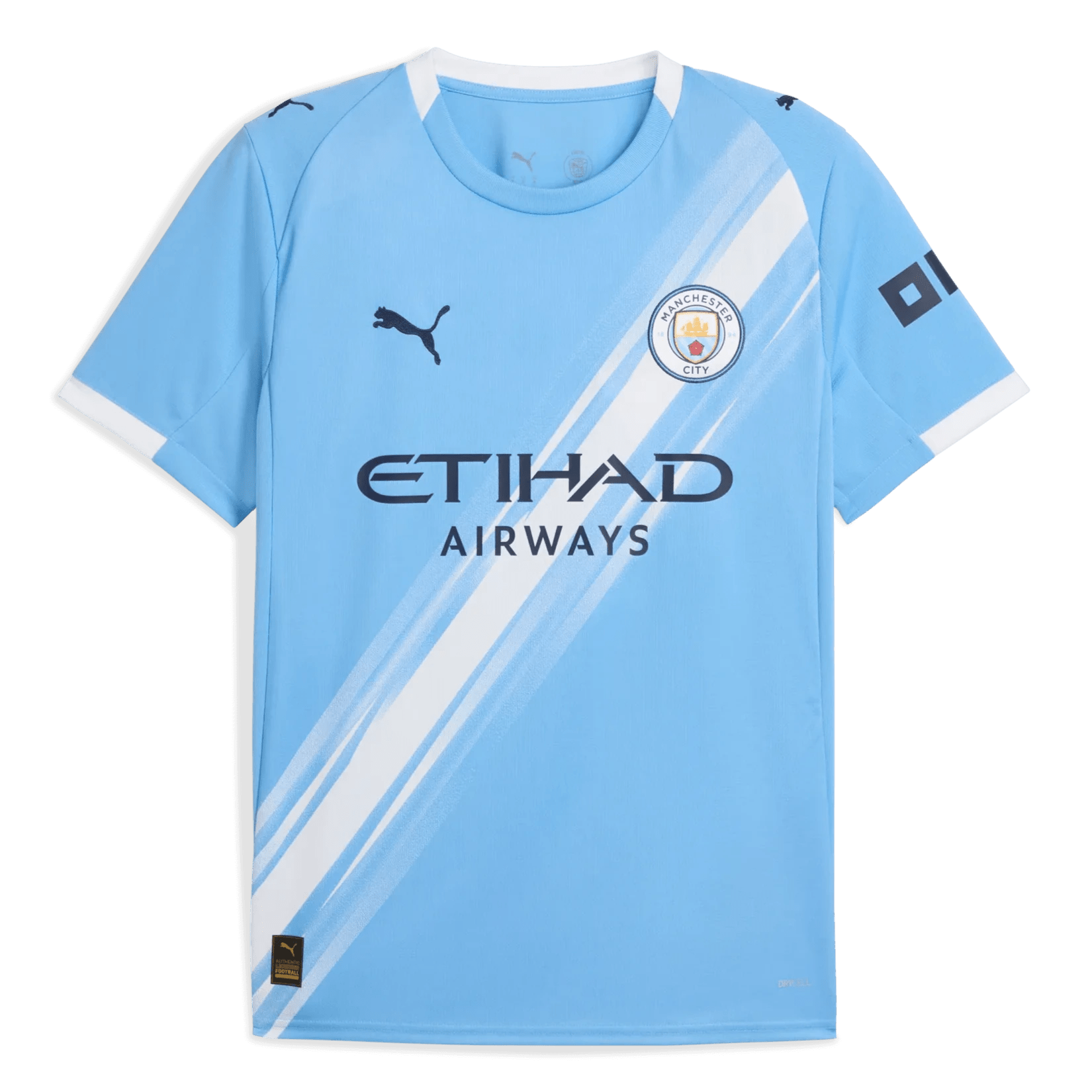 Puma 2025-26 Manchester City Men's Stadium Home Soccer Jersey (Front)