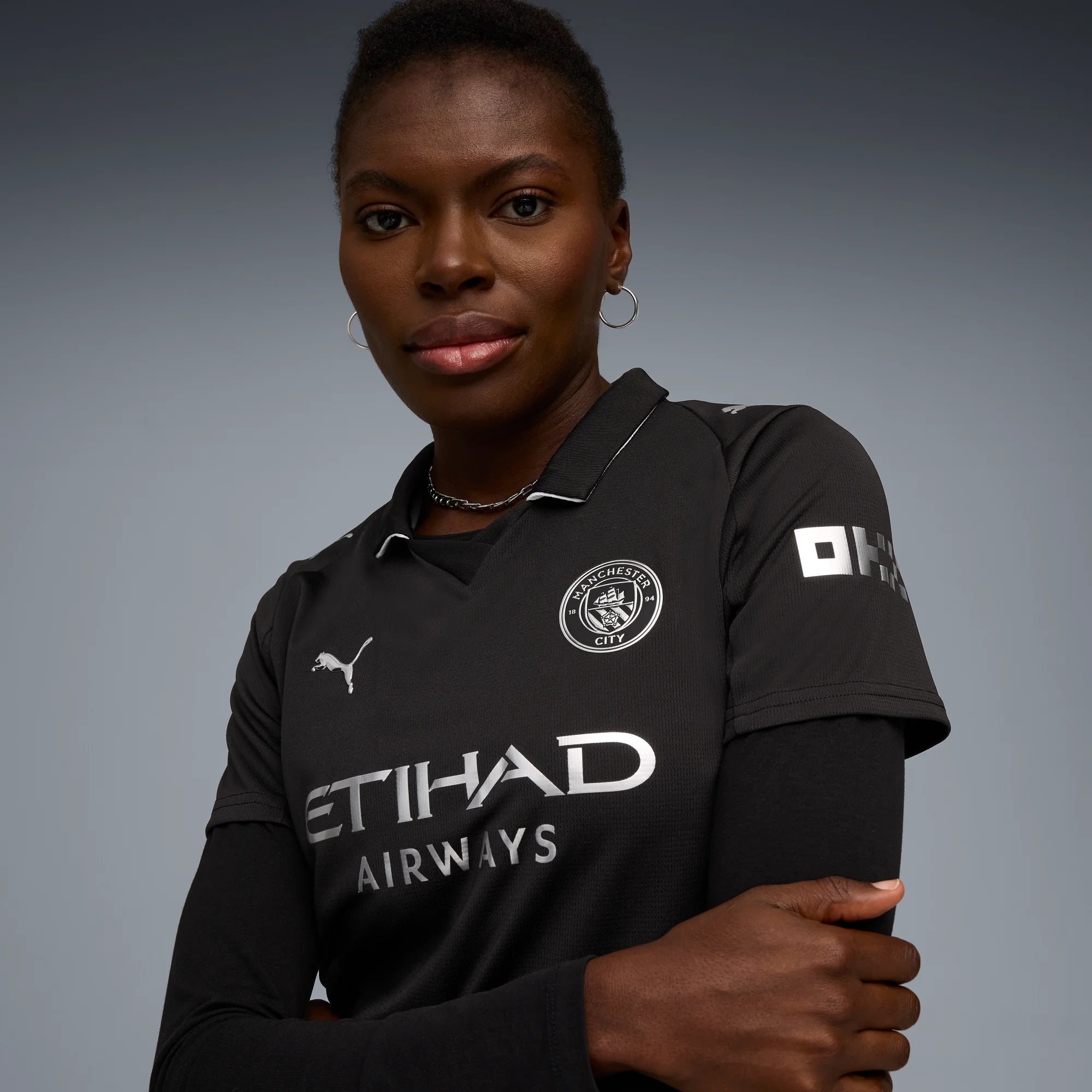 Puma 2025-26 Manchester City Women's Stadium Away Soccer Jersey (Detail 1)