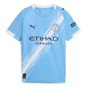 Puma 2025-26 Manchester City Youth Stadium Home Soccer Jersey (Front)