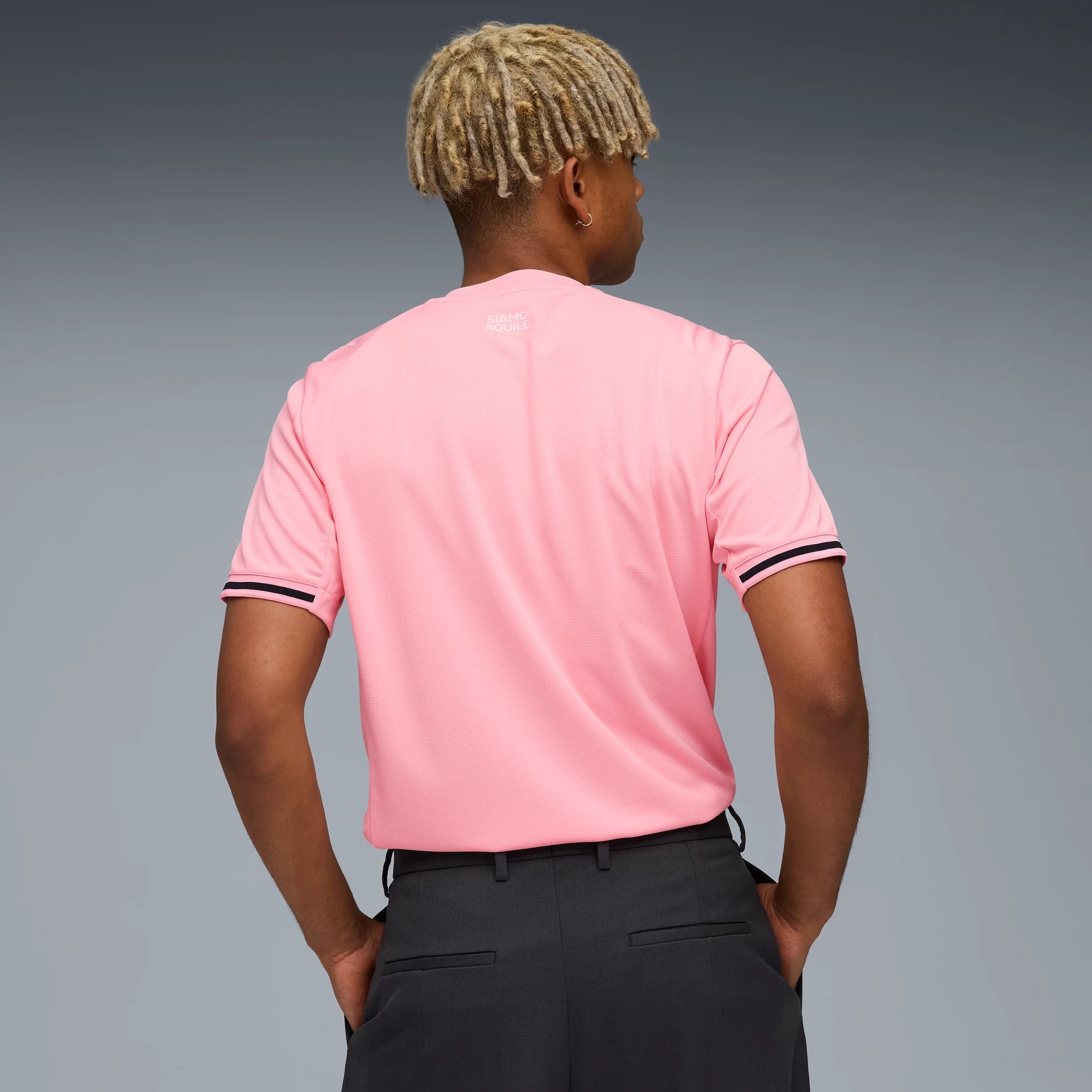 Puma 2025-26 Palermo Men's Stadium Home Soccer Jersey (Model - Back)