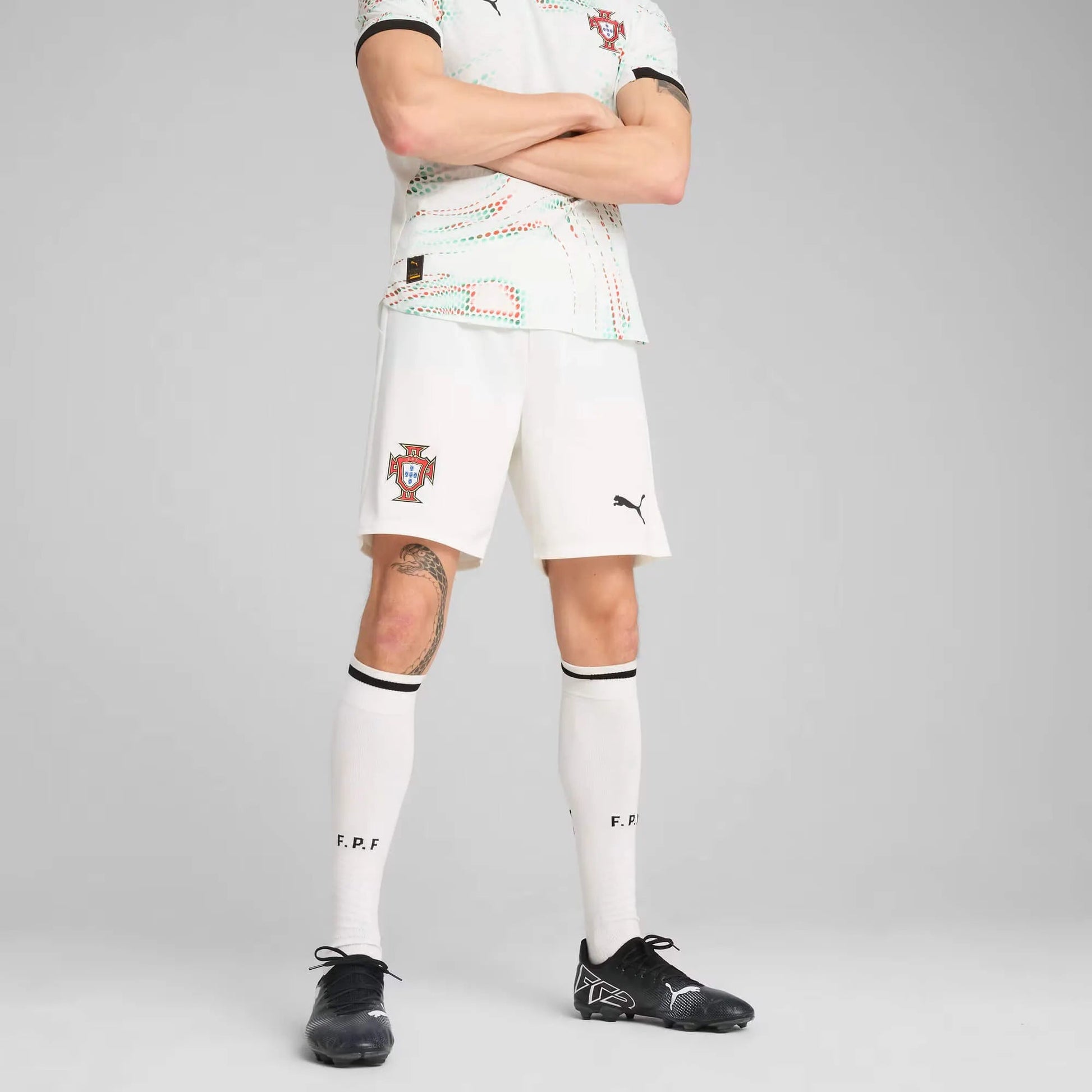 Puma 2025-26 Portugal Mens Stadium Away Shorts (Model - Front)