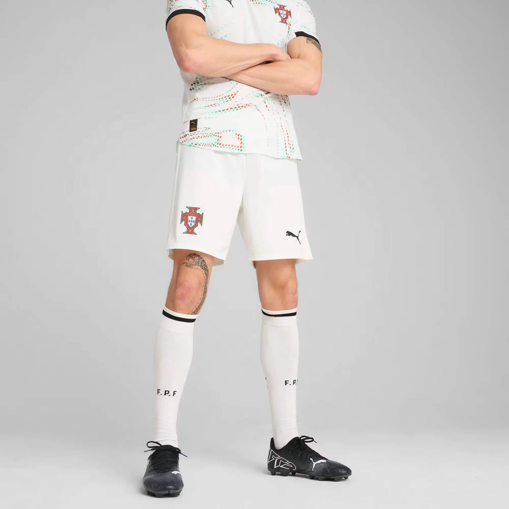 Puma 2025-26 Portugal Mens Stadium Away Shorts (Model - Front)