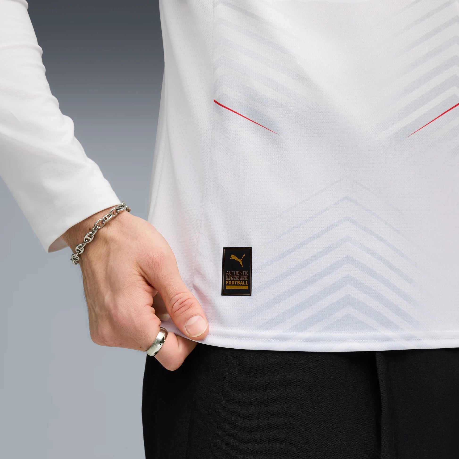 Puma 2025-26 RB Leipzig Stadium Home Soccer Jersey (Detail 2)