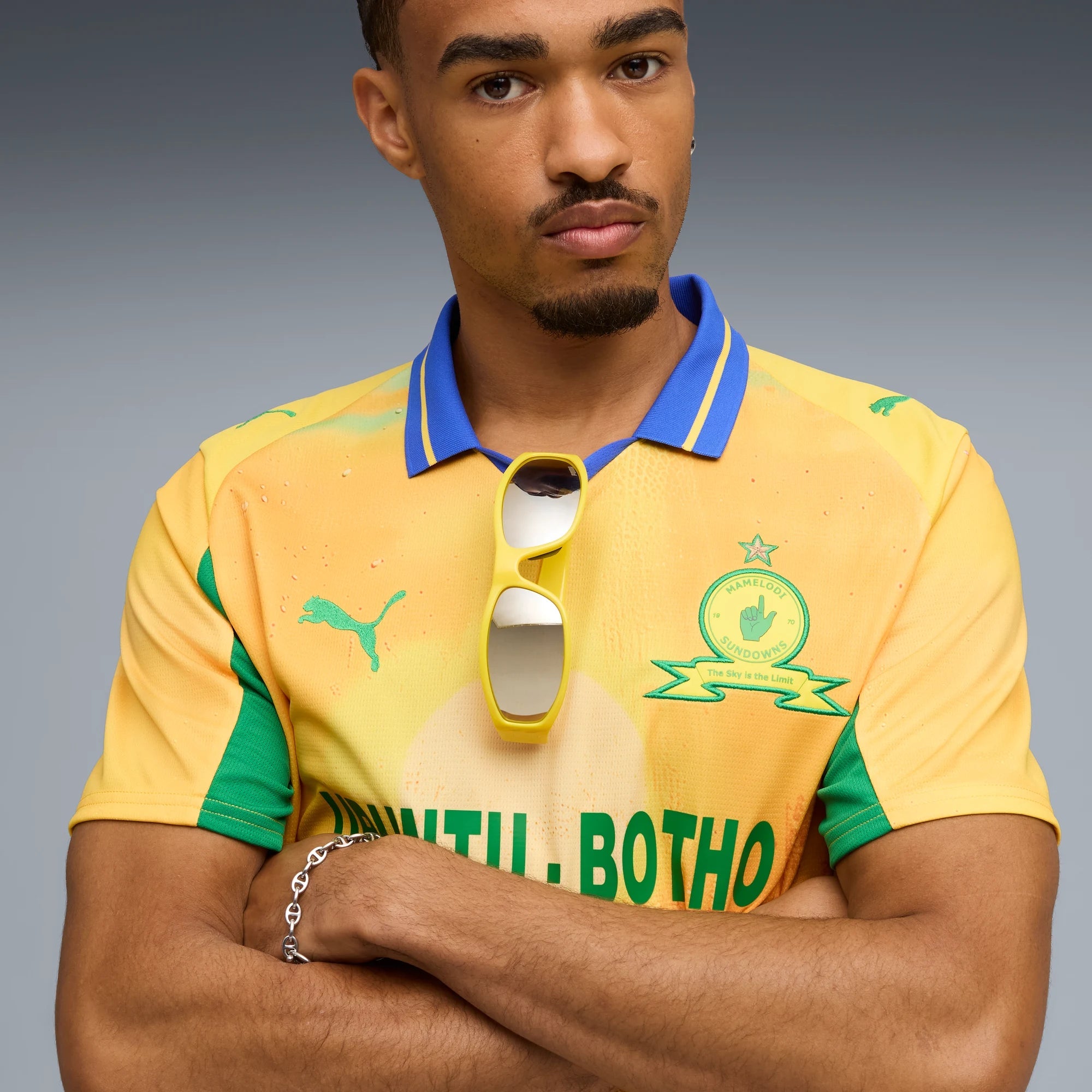 Puma 2025 Mamelodi Sundowns Men's Club World Cup KidSuper Stadium Home Soccer Jersey (Detail 1)