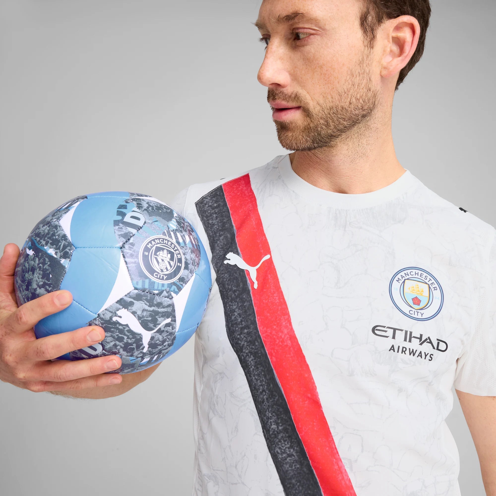 Puma 2025 Manchester City Men's Club World Cup KidSuper Authentic Home Soccer Jersey (Detail 1)