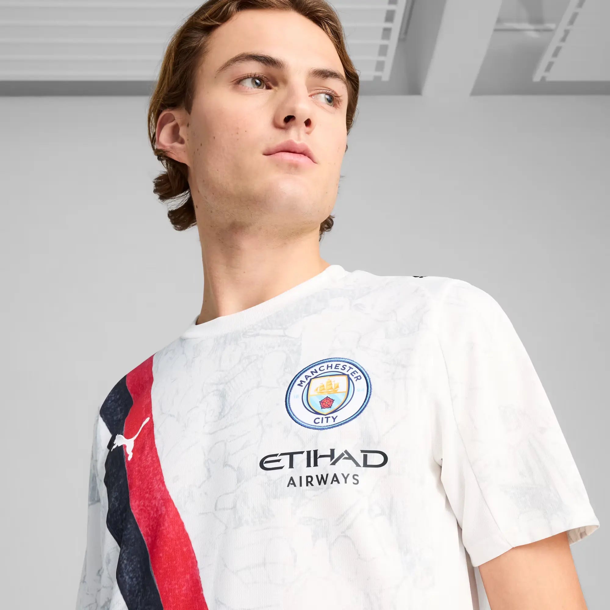 Puma 2025 Manchester City Men's Club World Cup KidSuper Stadium Home Soccer Jersey (Detail 1)