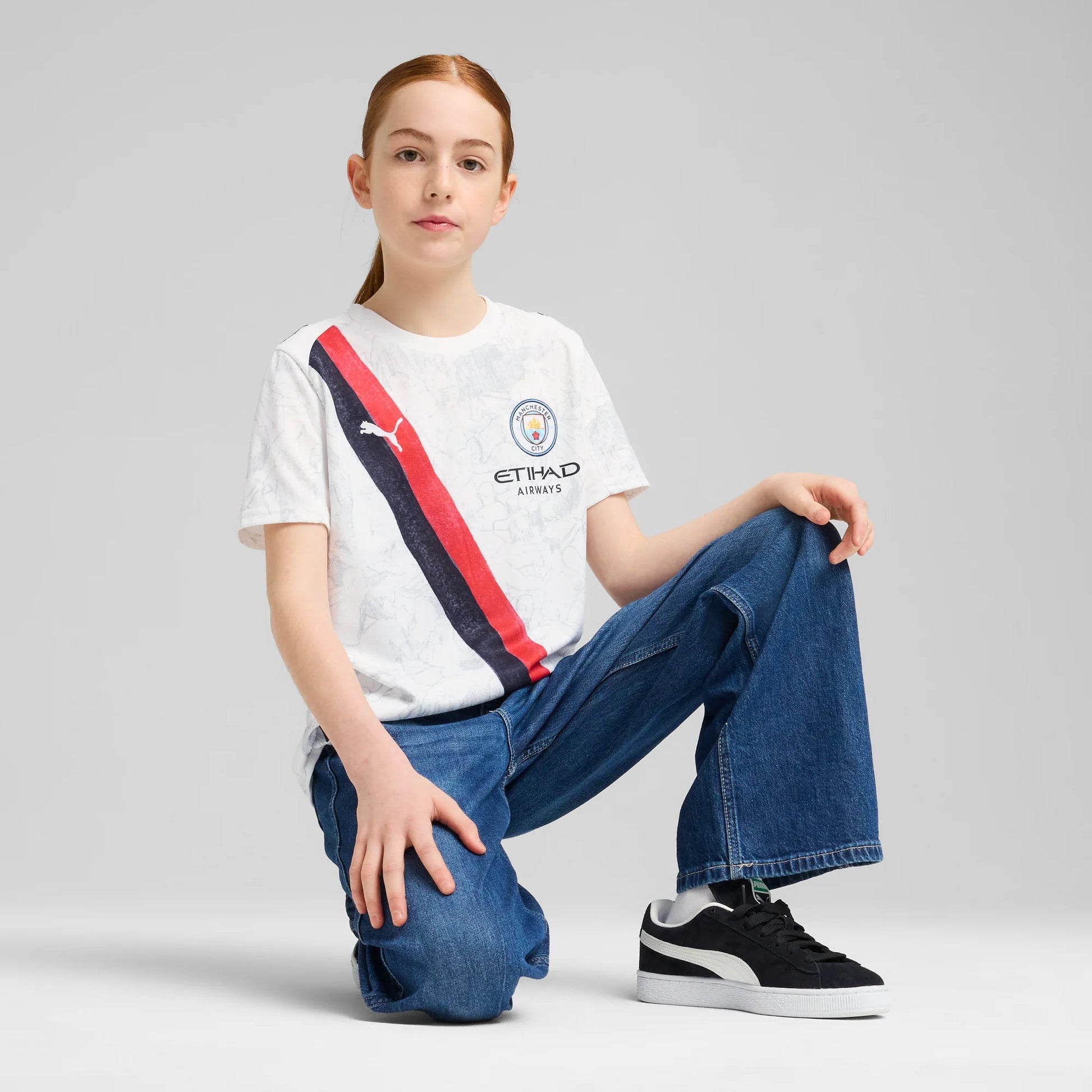 Puma 2025 Manchester City Men's Club World Cup KidSuper Stadium Home Soccer Jersey (Model - Side)