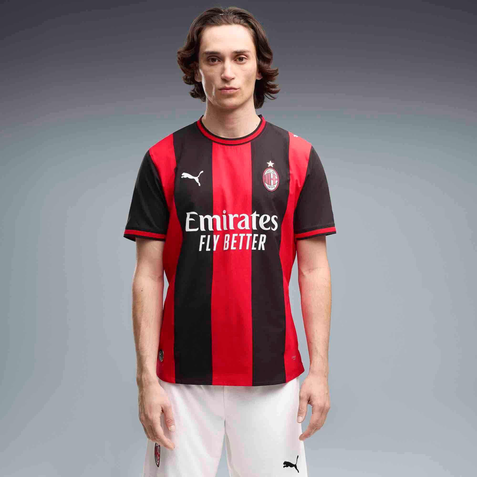 Puma 2026-27 AC Milan Men's Authentic Home Soccer Jersey (Model - Front)