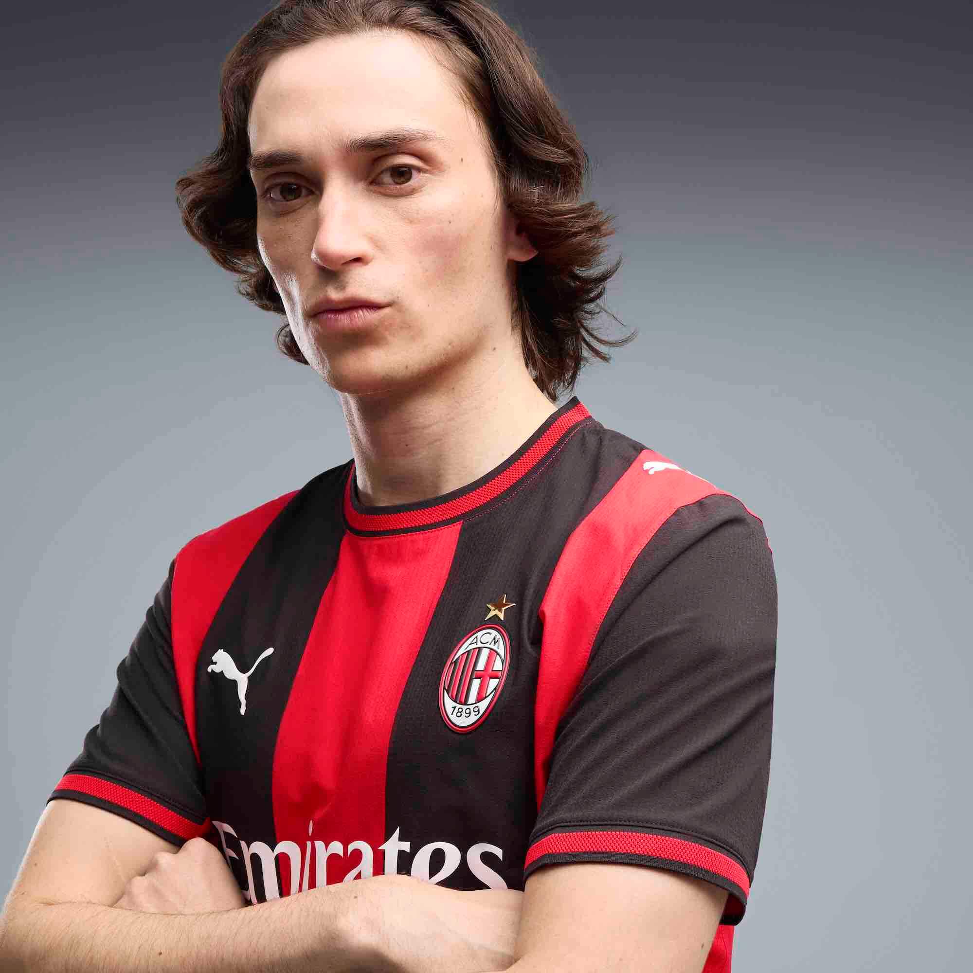 Puma 2026-27 AC Milan Men's Authentic Home Soccer Jersey (Detail 1)