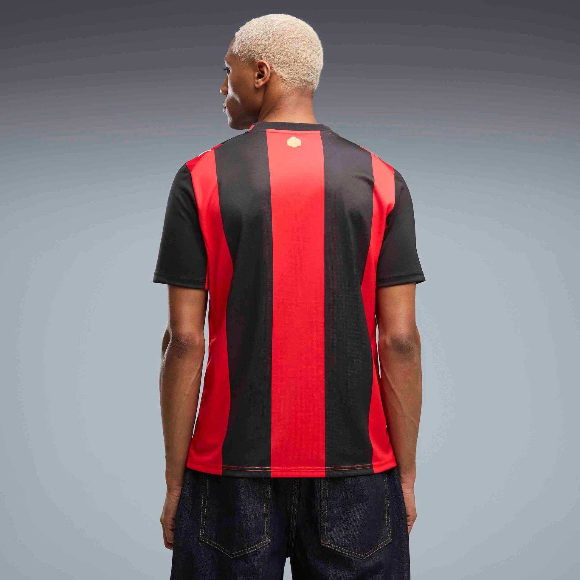 Puma 2026-27 AC Milan Men's Stadium Home Soccer Jersey (Model - Back)