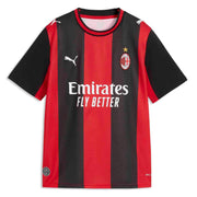Puma 2026-27 AC Milan Youth Stadium Home Soccer Jersey (Front)