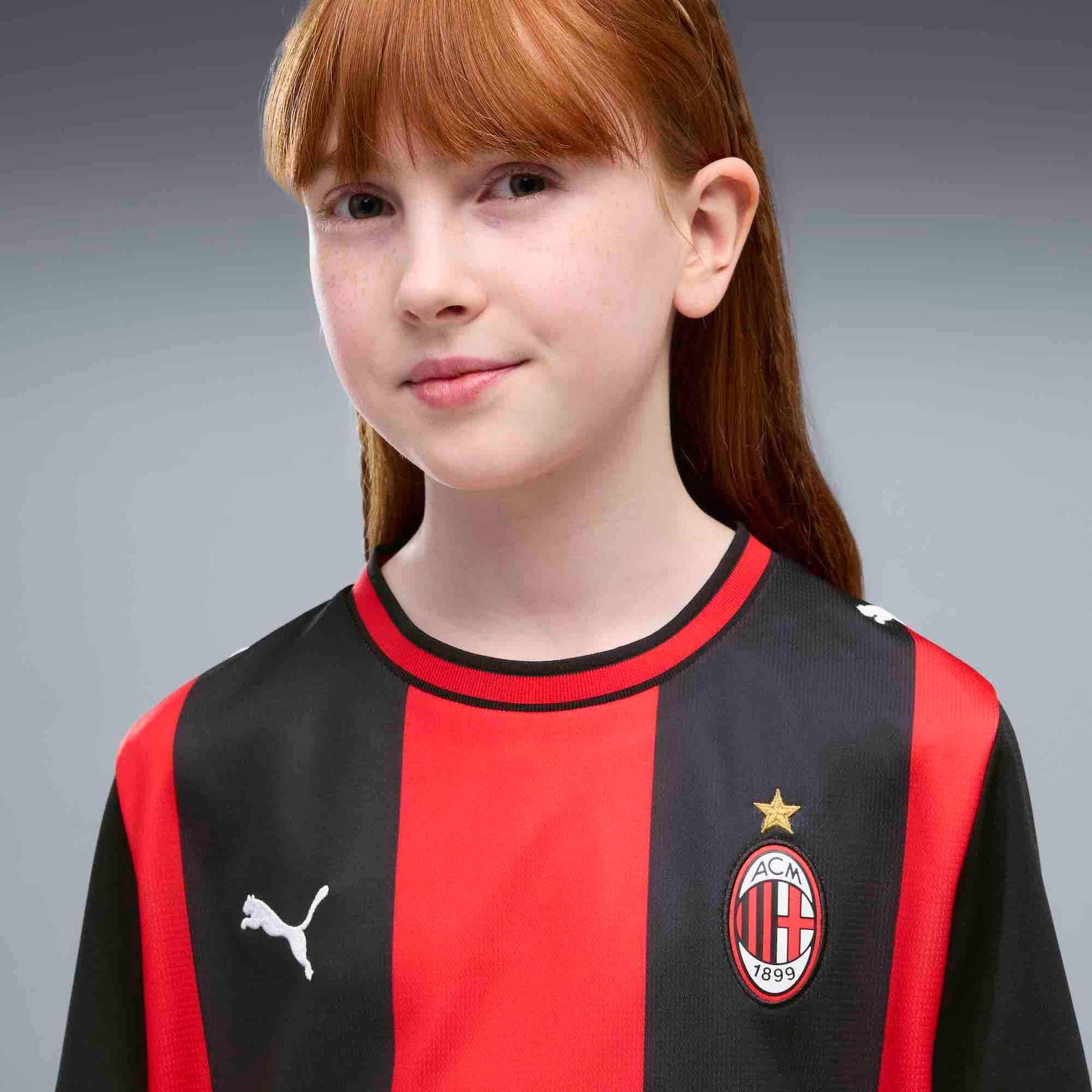 Puma 2026-27 AC Milan Youth Stadium Home Soccer Jersey (Detail 1)