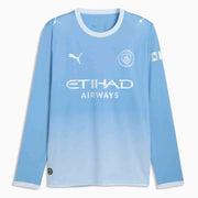 Puma 2026-27 Manchester City Men's Stadium Home Long-Sleeve Soccer Jersey (Front)