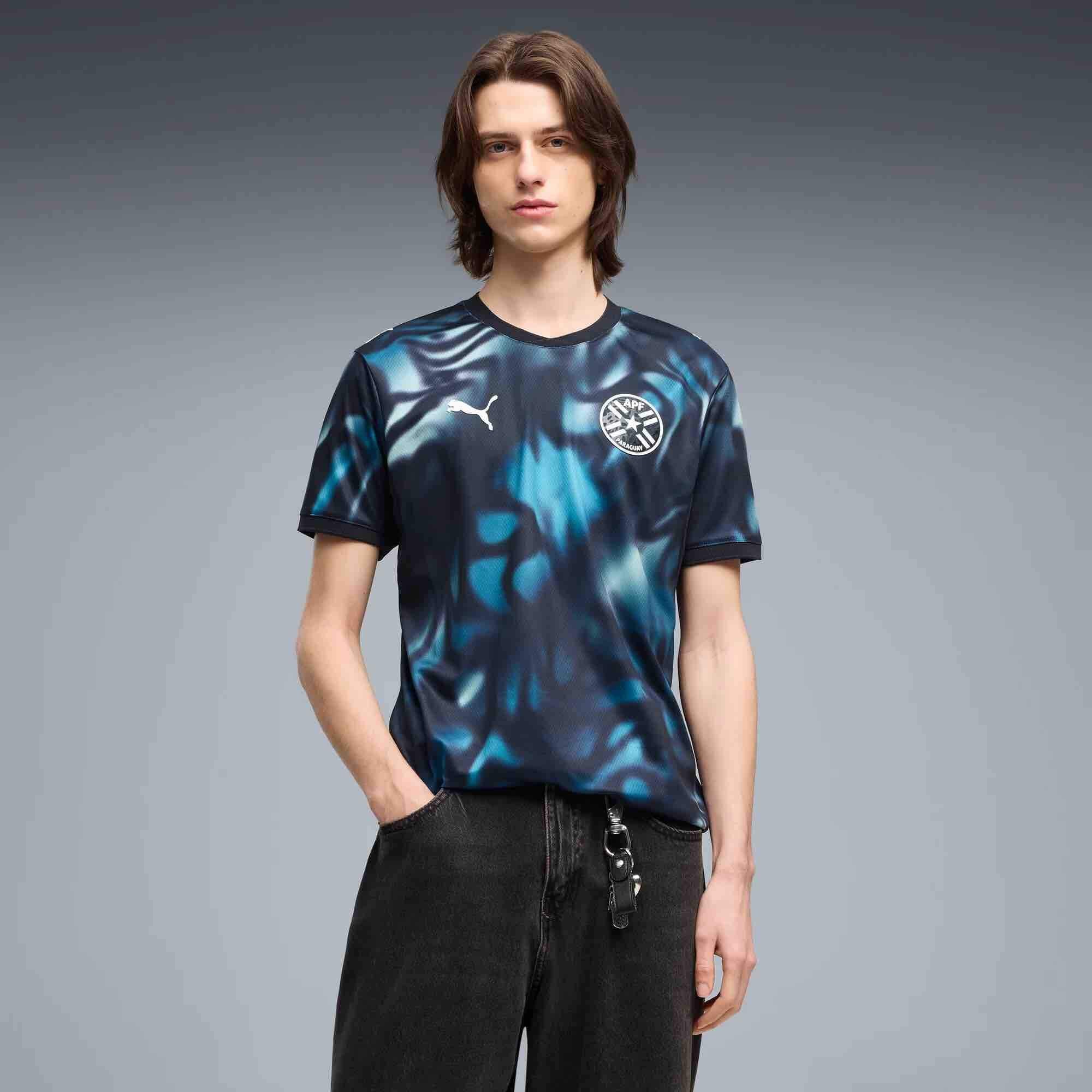Puma 2026 Paraguay Men's Stadium Away Soccer Jersey (Model - Front)
