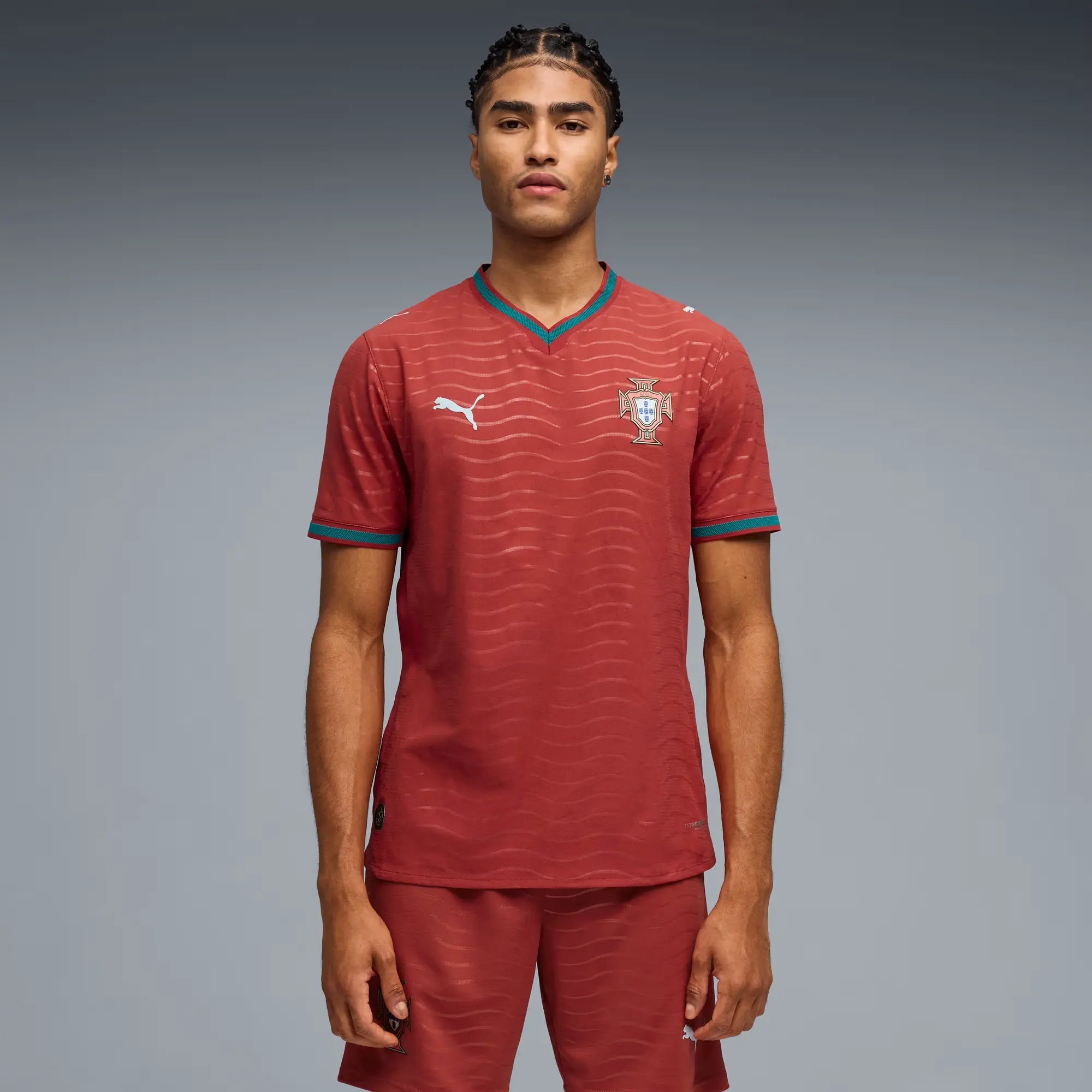 Puma 2026 Portugal Men's Authentic Home Soccer Jersey (Model - Front)