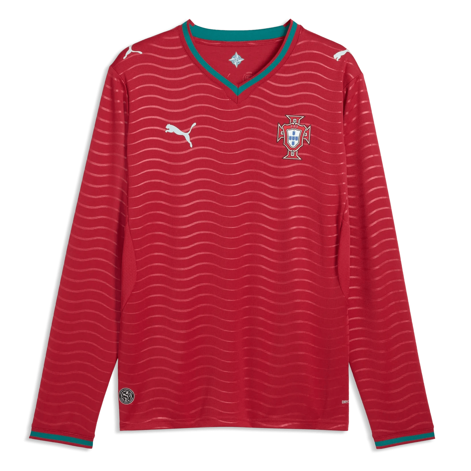 Puma 2026 Portugal Men's Stadium Home Long-Sleeve Soccer Jersey (Front)