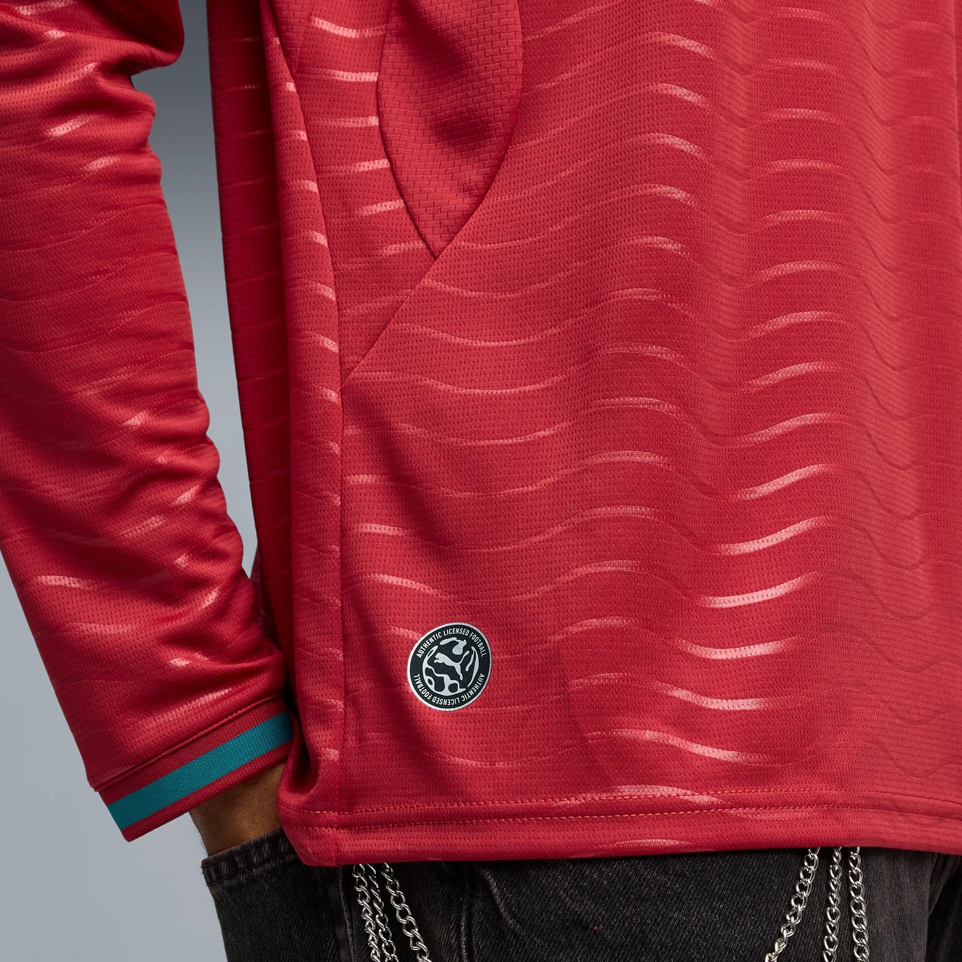 Puma 2026 Portugal Men's Stadium Home Long-Sleeve Soccer Jersey (Detail 2)