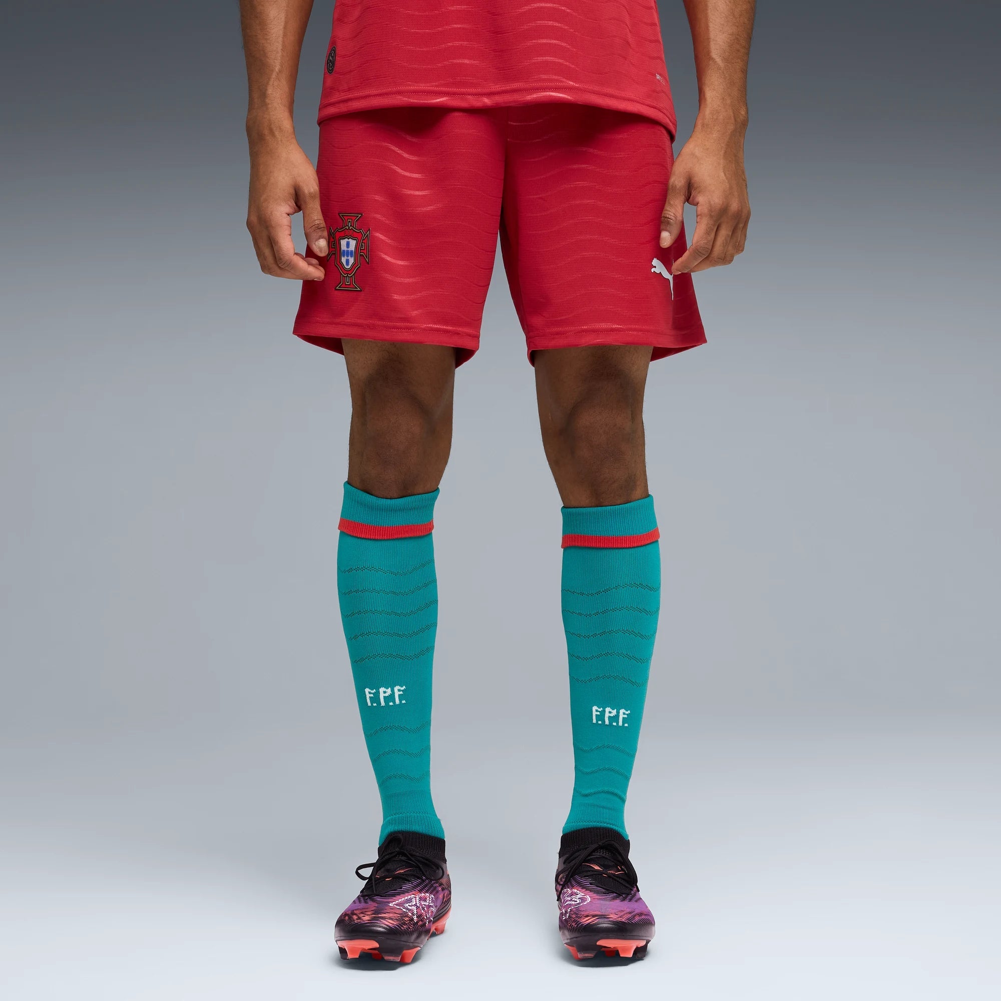 Puma 2026 Portugal Men's Stadium Home Shorts (Model - Front)