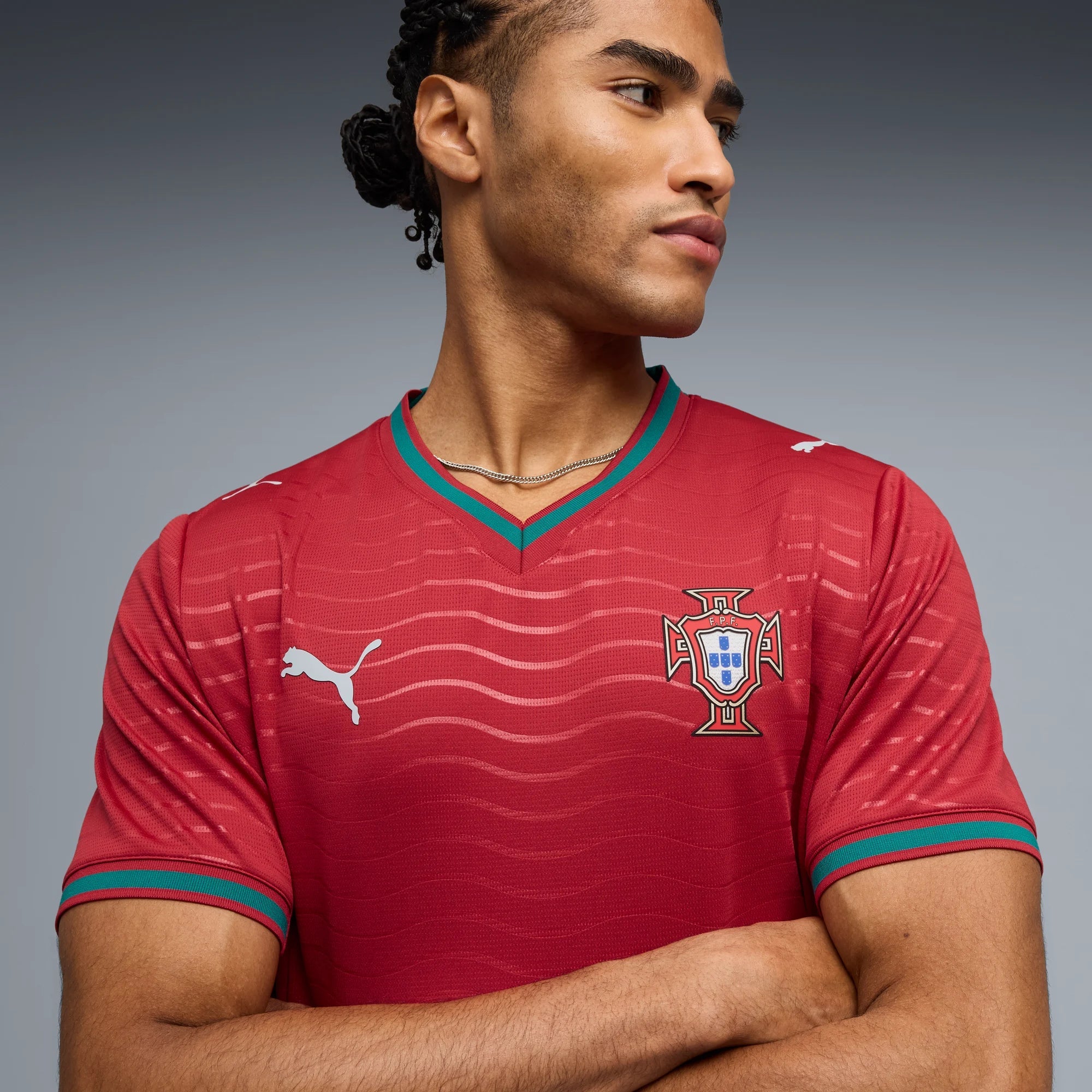 Puma 2026 Portugal Men's Stadium Home Soccer Jersey (Detail 1)