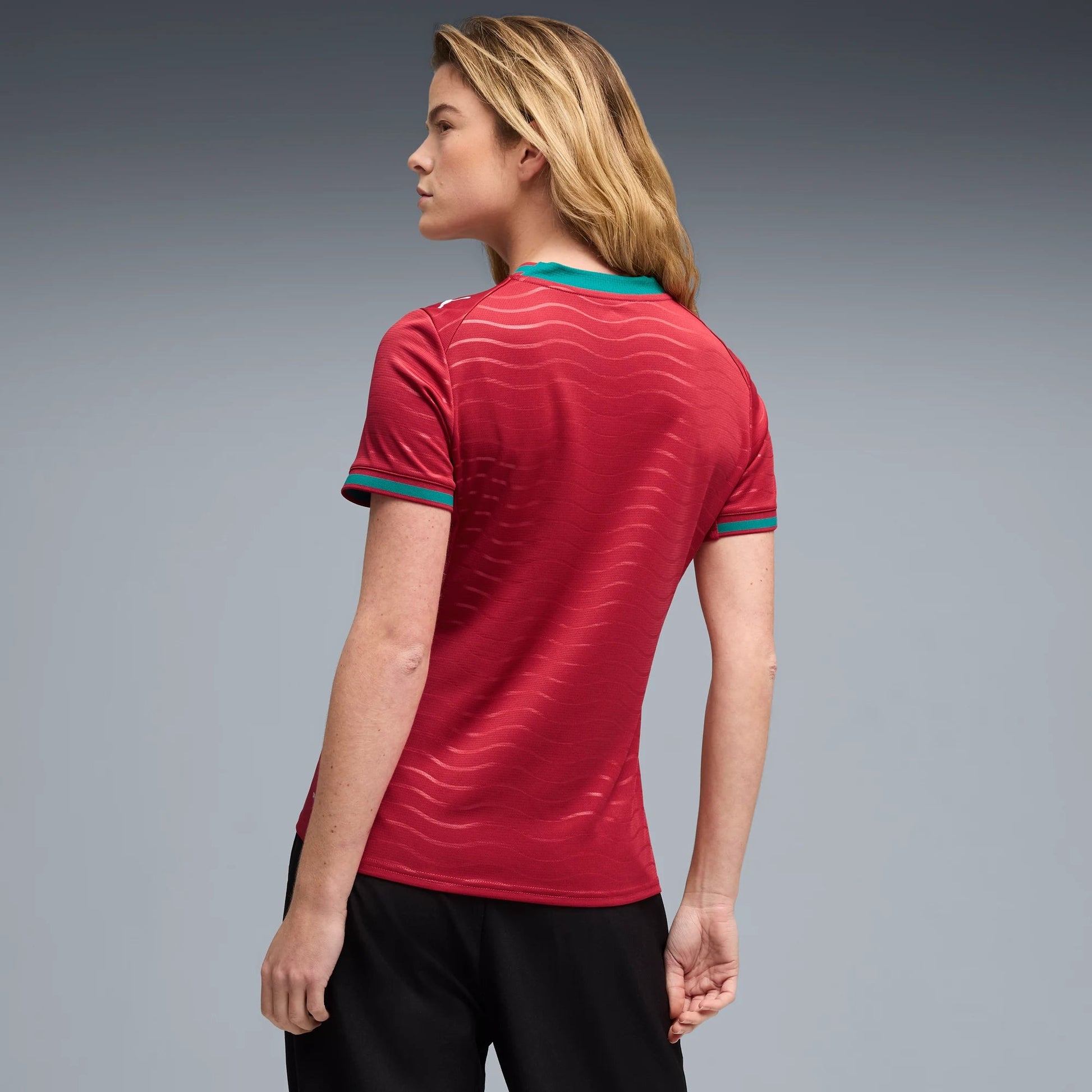 Puma 2026 Portugal Women's Stadium Home Soccer Jersey (Model - Back)