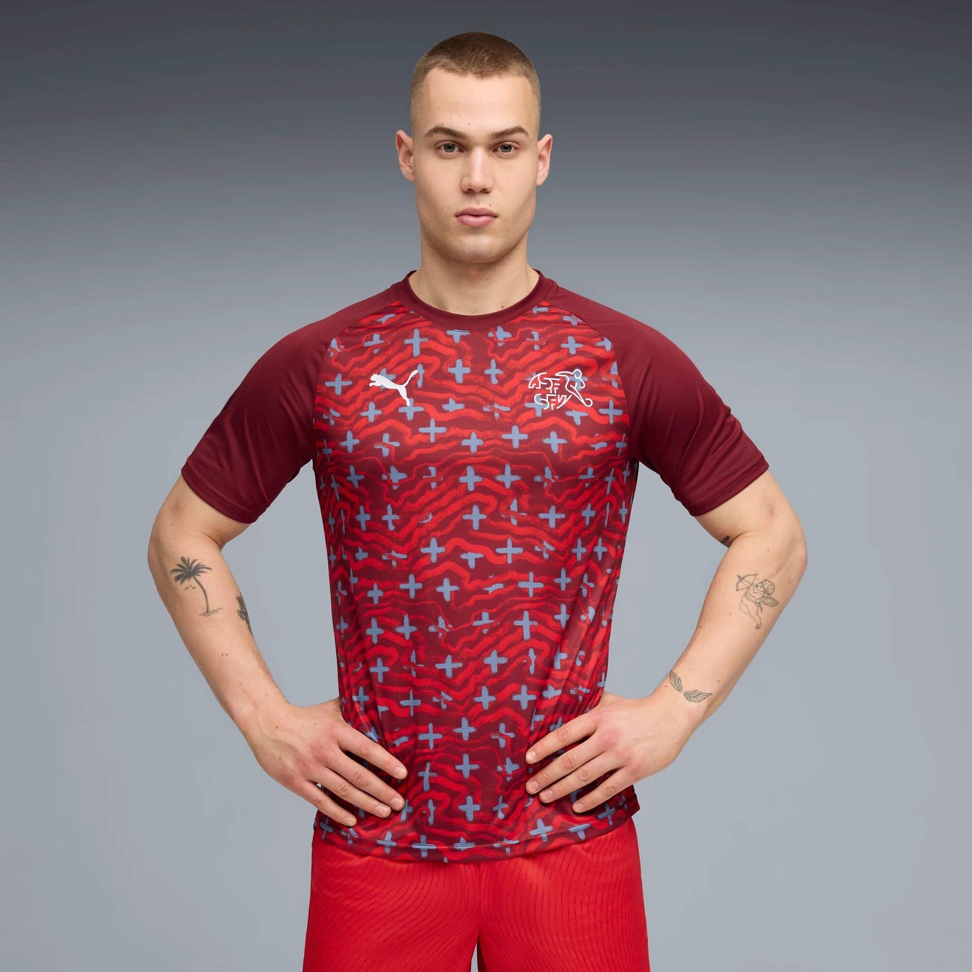Puma 2026-27 Switzerland Men's Pre-Match Soccer Jersey (Model - Front)