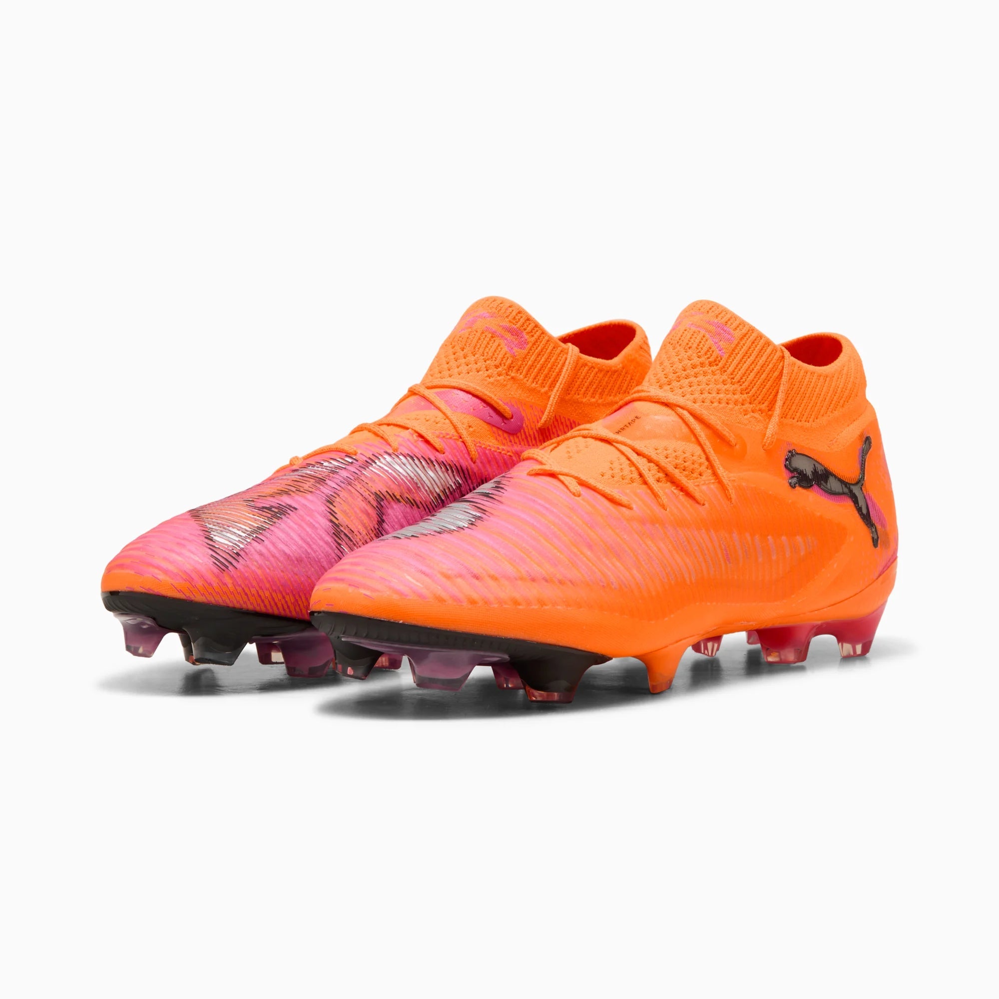 Puma Future 8 Ultimate Firm Ground Soccer Cleats - Hot Pursuit Pack (FA25) (Pair - Lateral)