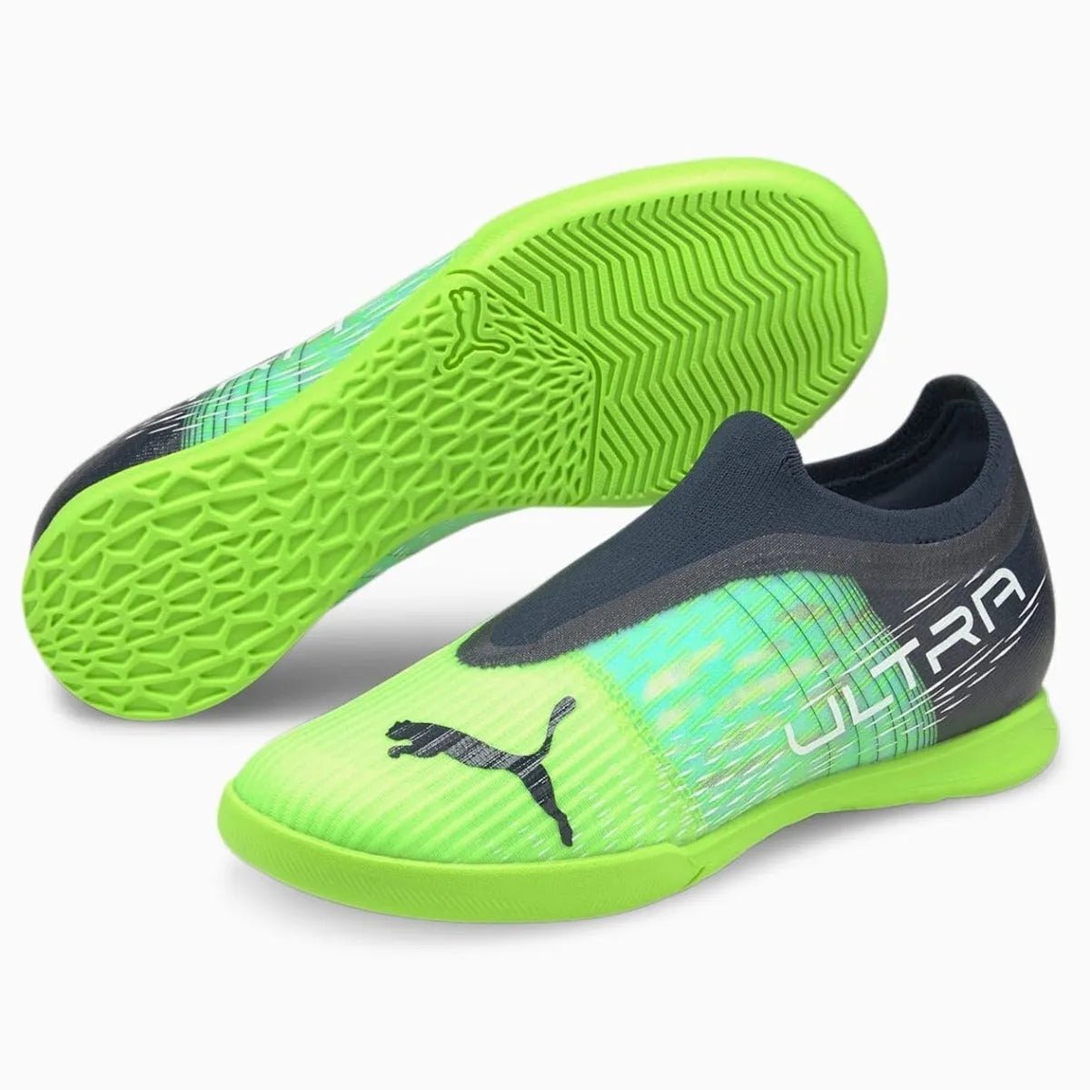 Puma Junior Ultra 3.3 Indoor - Green Glare-Aqua