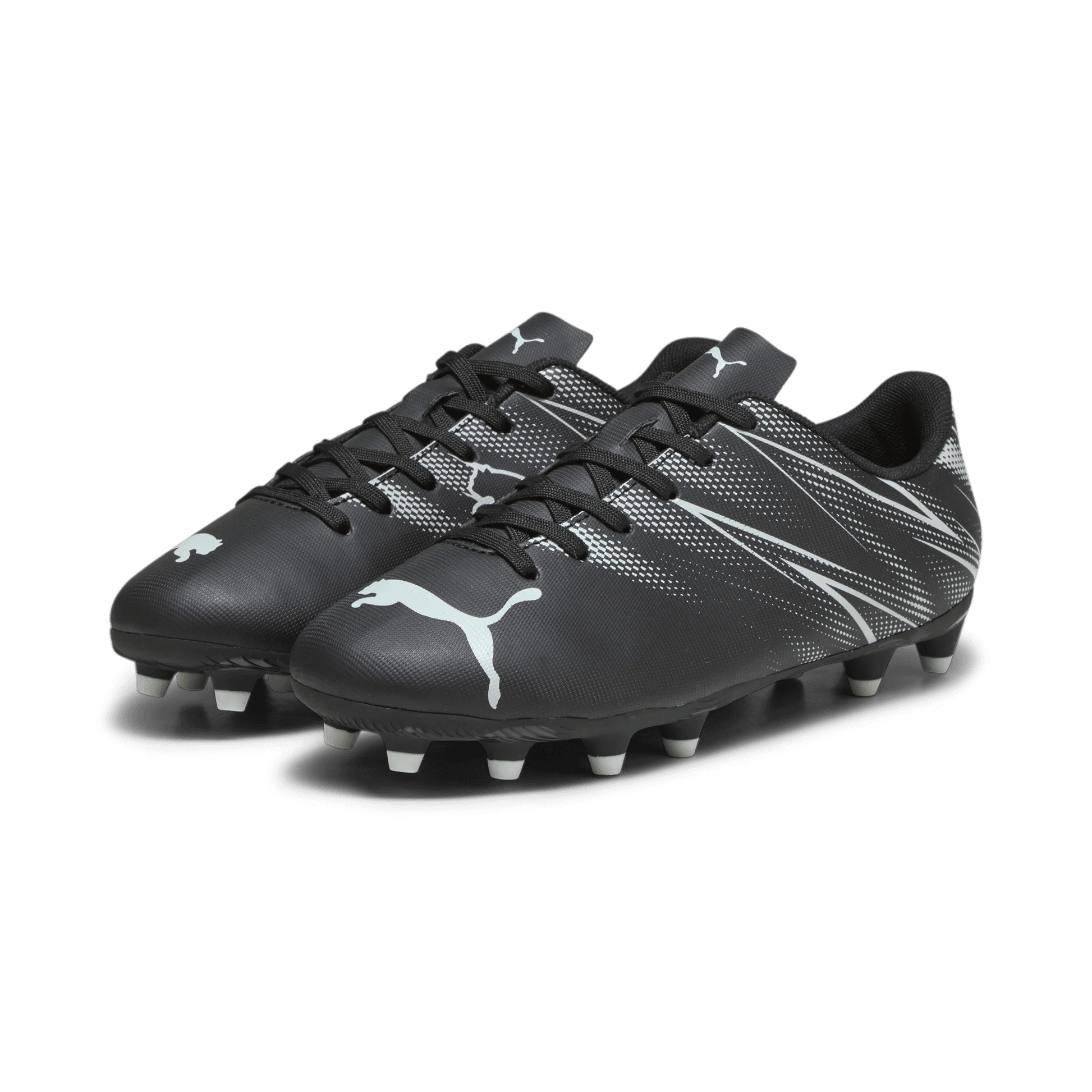 Puma Kids Attacanto FG_AG Puma Black-Silver Mist (Pair - Lateral)
