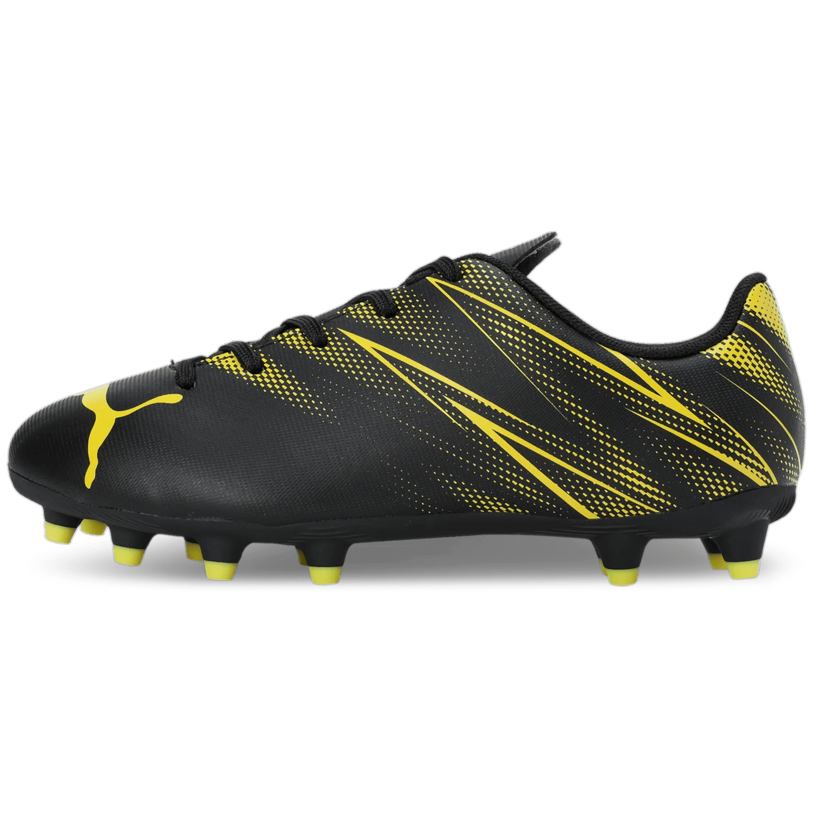 Puma Kids Attacanto FG_AG Puma Black-Yellow Blaze (Side 1)